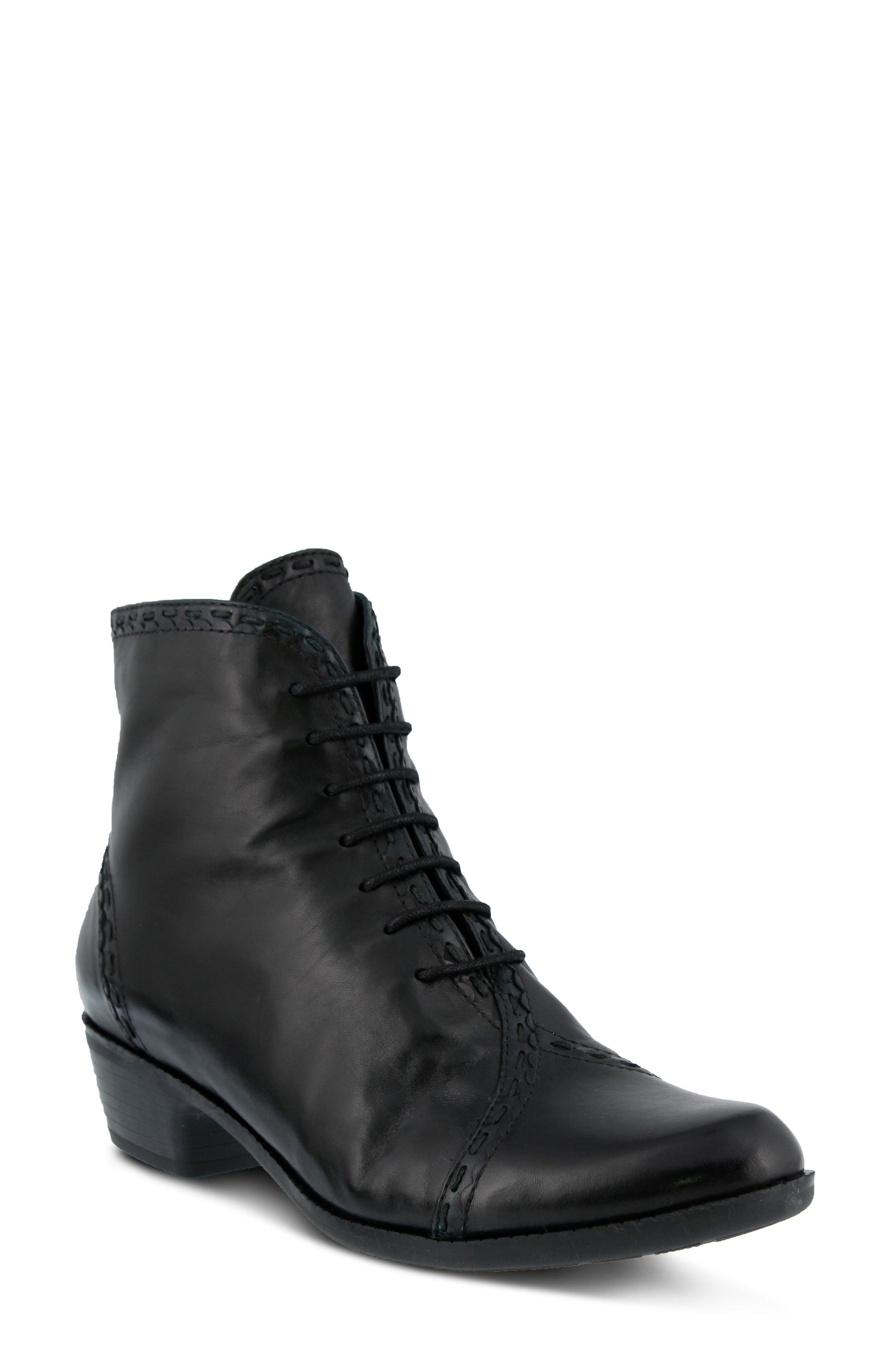 Spring Step Jaru Lace-Up Bootie, Black
