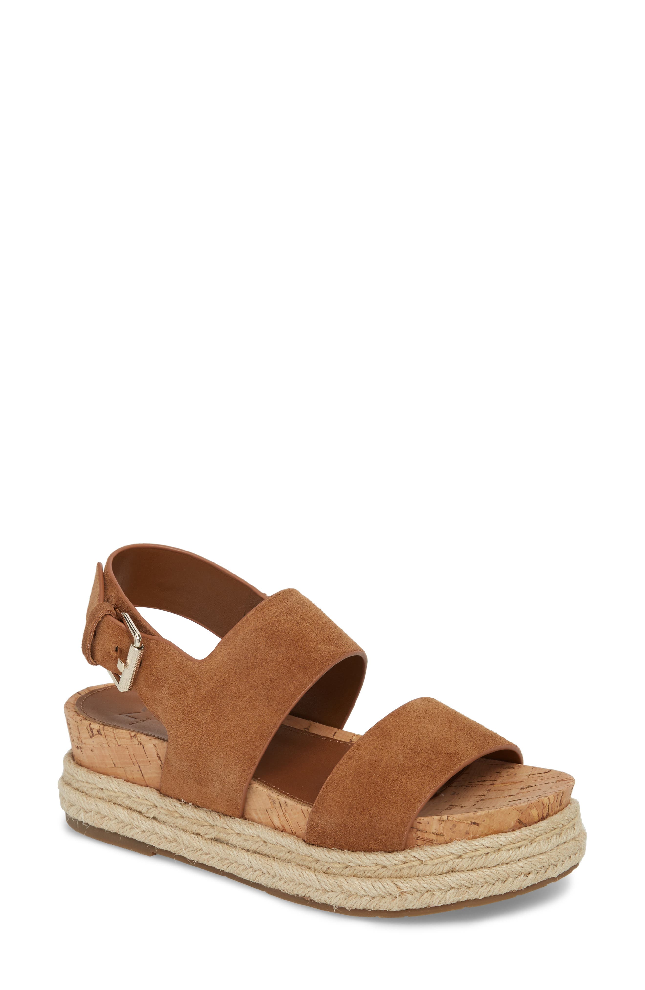 Marc Fisher Ltd Oria Espadrille Platform Sandal, Brown