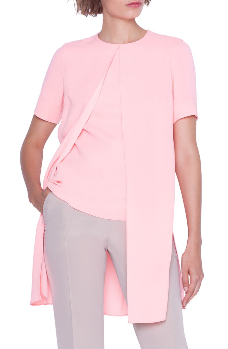 Akris Tops OVERLAY SILK CREPE TOP