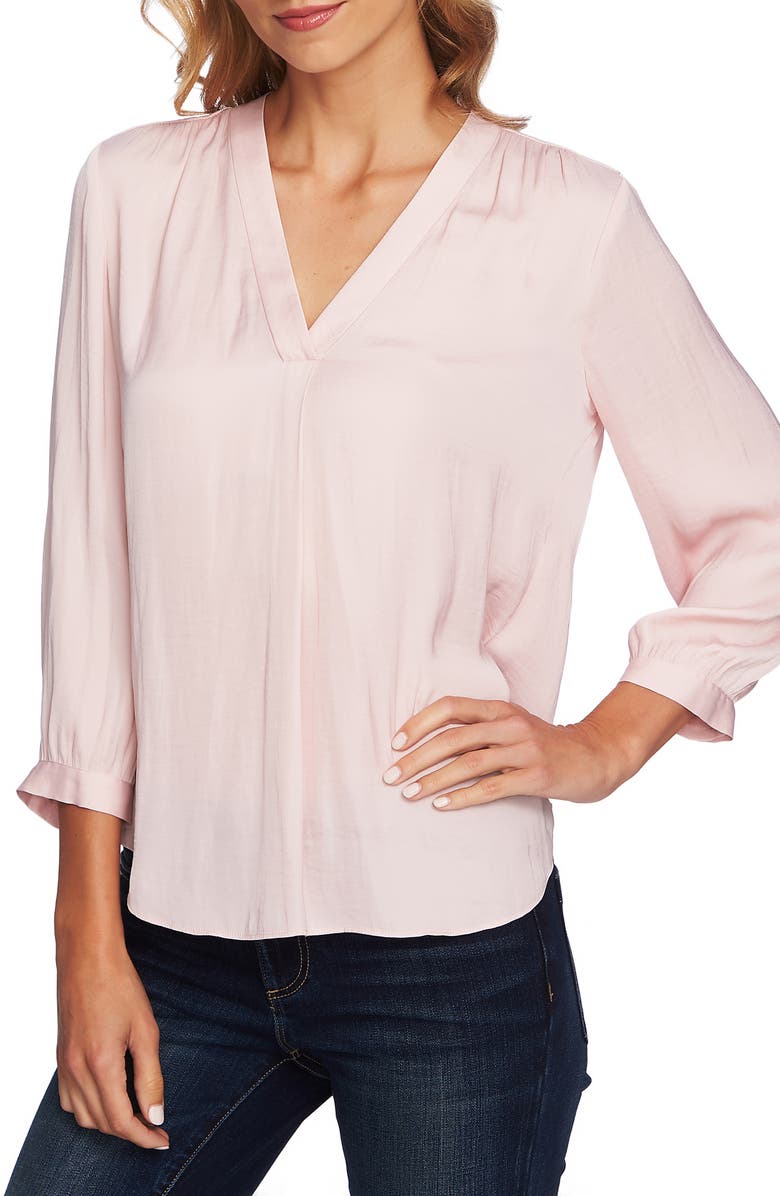 Vince Camuto Rumple Fabric Blouse In Luster Pink | ModeSens