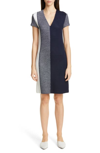 St. John Dresses MODERN TEXTURED INTARSIA KNIT DRESS