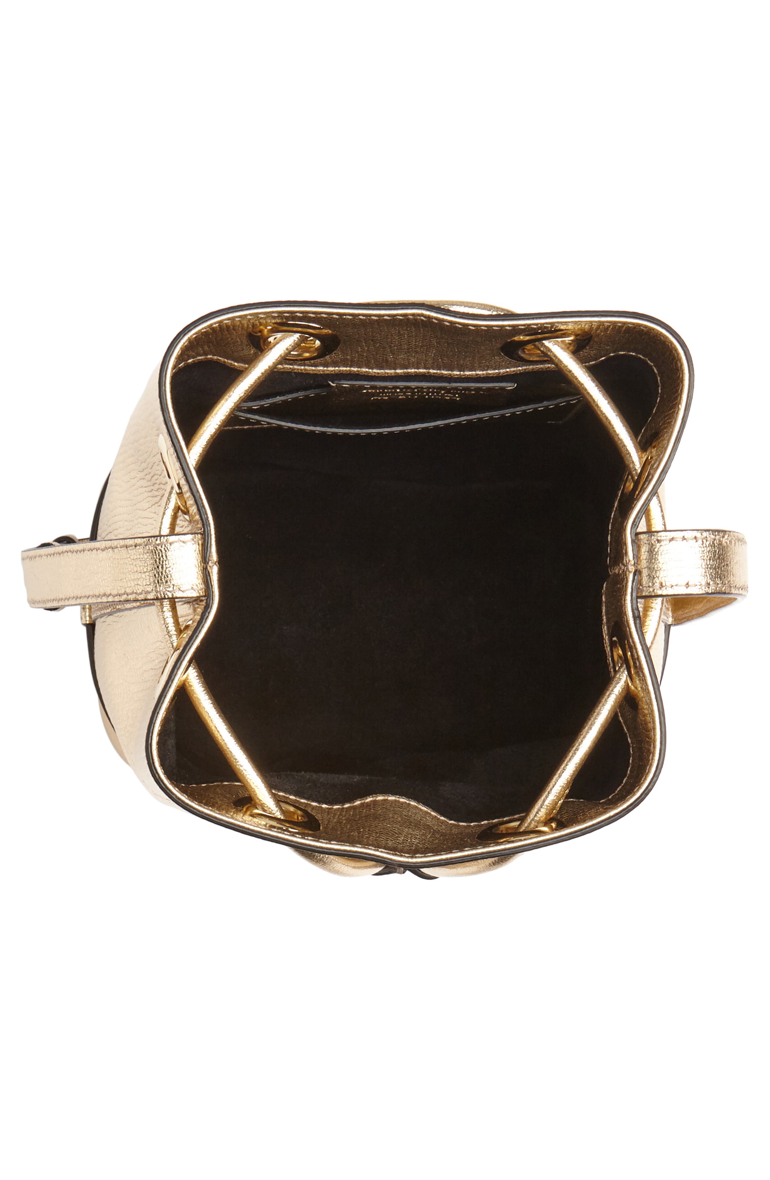 Salvatore Ferragamo City Quilted Gancio Bucket Bag Metallic In Gold ModeSens