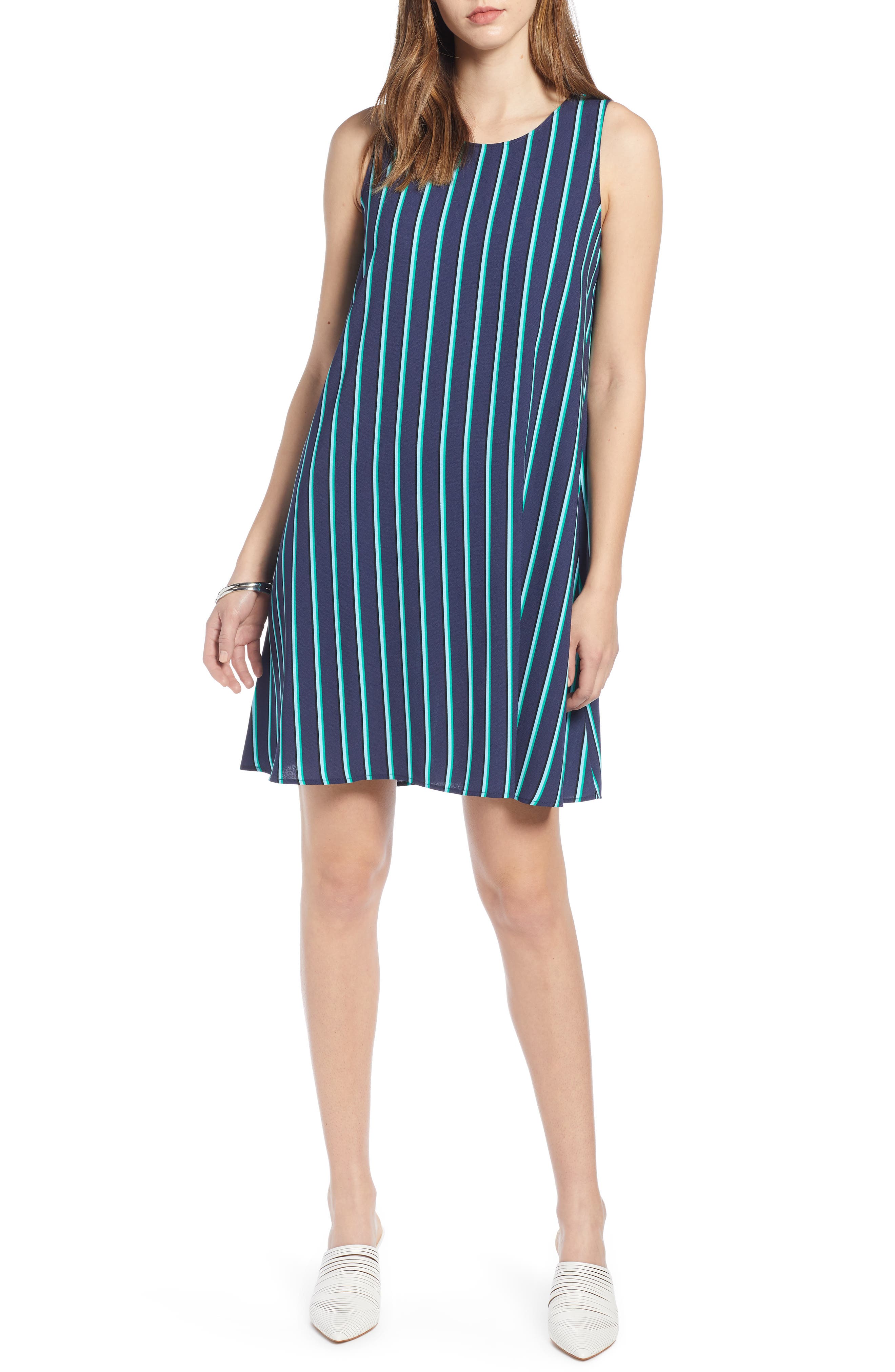 Halogen A-Line Dress, Blue
