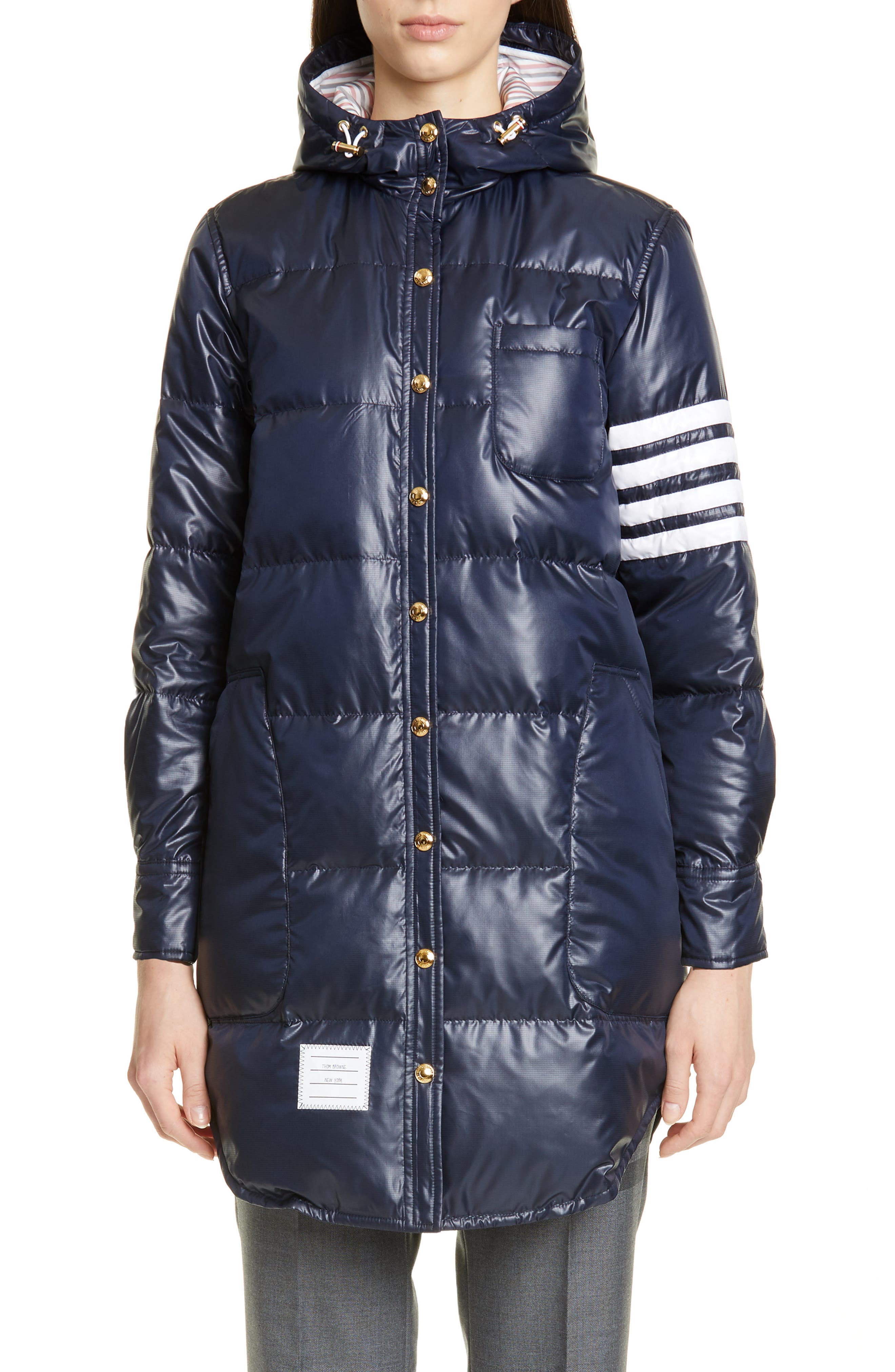 Thom Browne 4-Bar Down Fill Puffer Coat