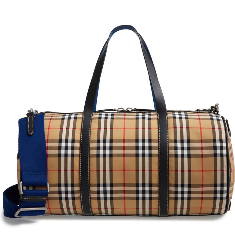 Burberry Medium Kennedy Vintage Check Duffel Bag | Nordstrom