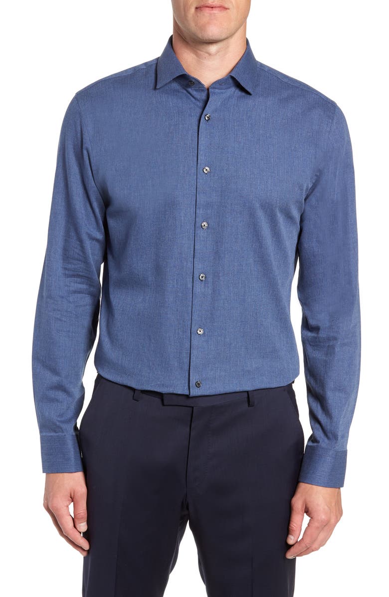 Calibrate Trim Fit Herringbone Dress Shirt | Nordstrom