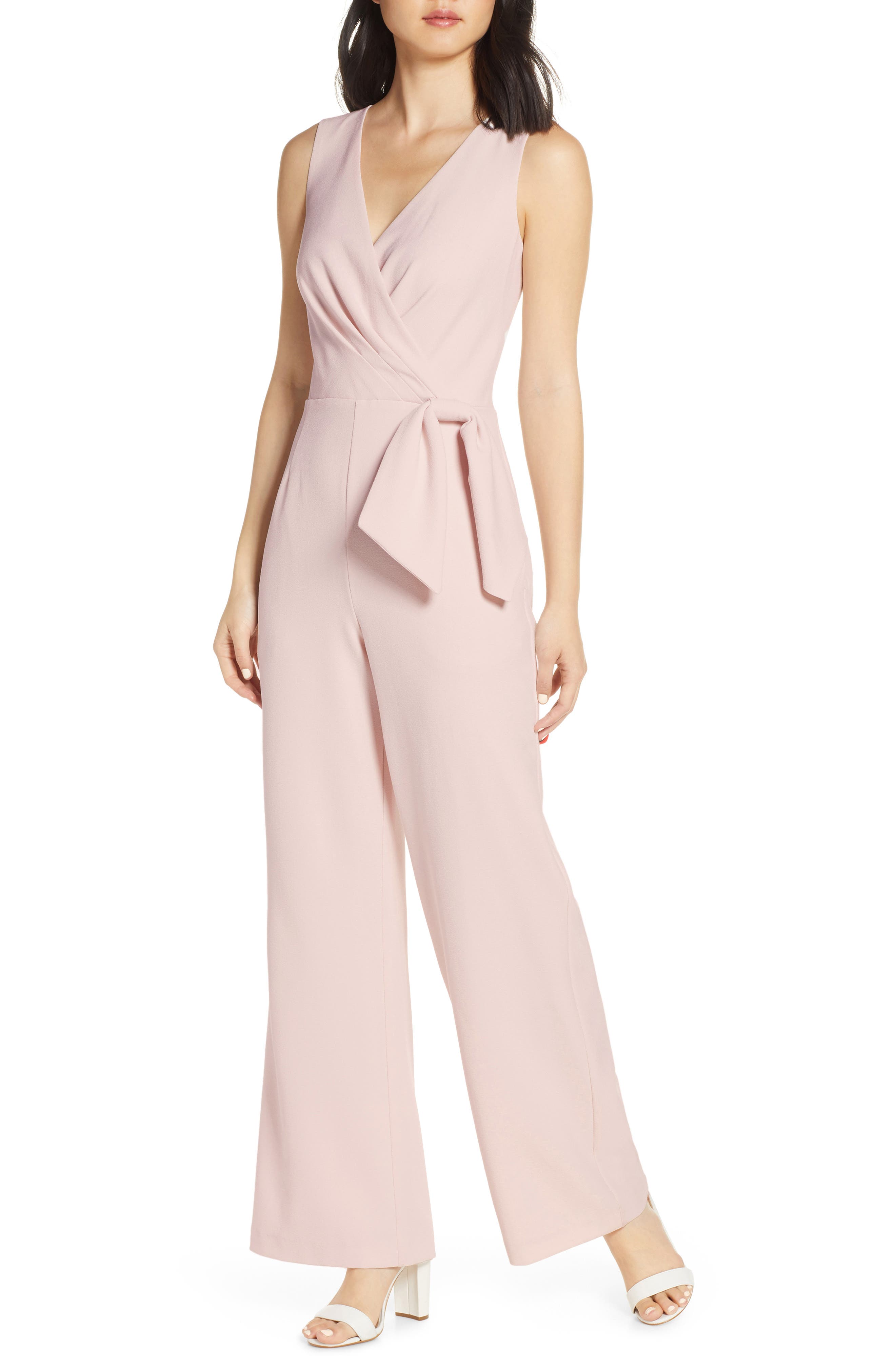 Eliza J Faux Wrap Jumpsuit (Regular & Petite) Nordstrom