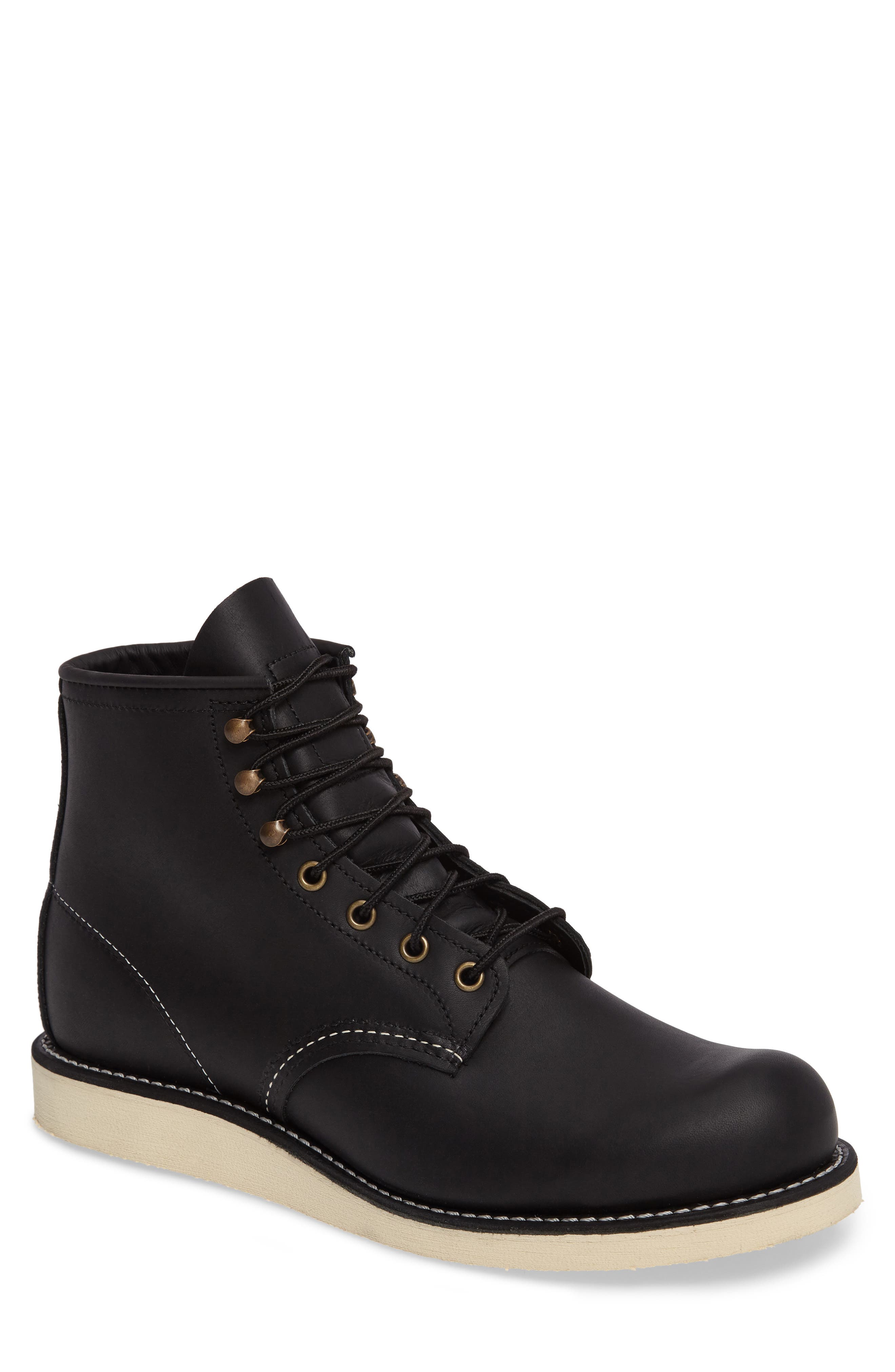 Red Wing Rover Plain Toe Boot, Black
