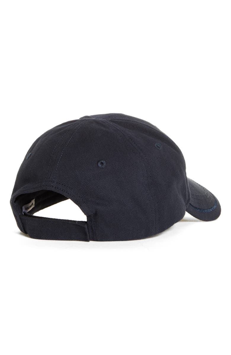 Balenciaga Bb Logo Wave Stitch Baseball Cap In Navy