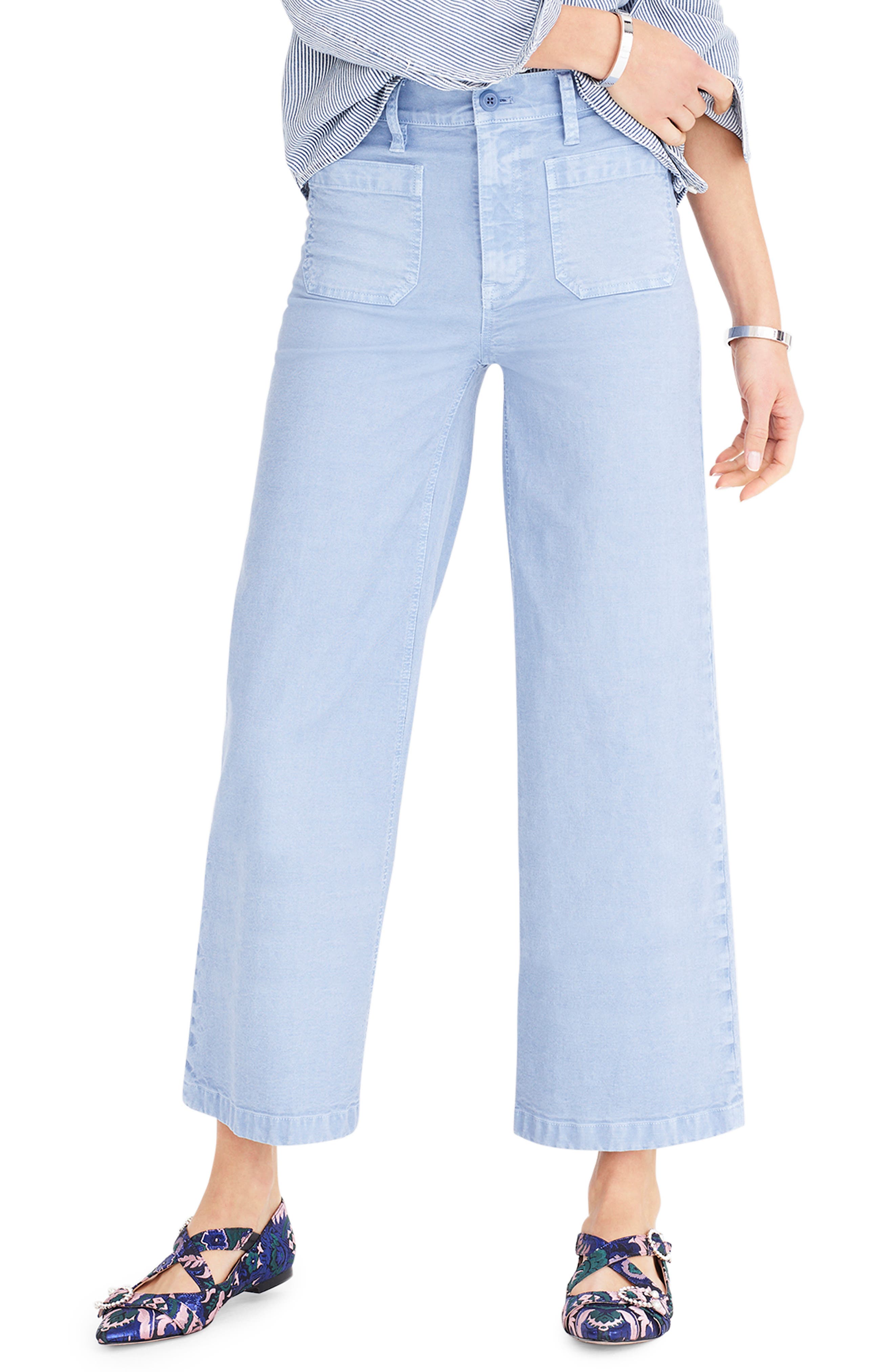 j crew wide leg crop jeans
