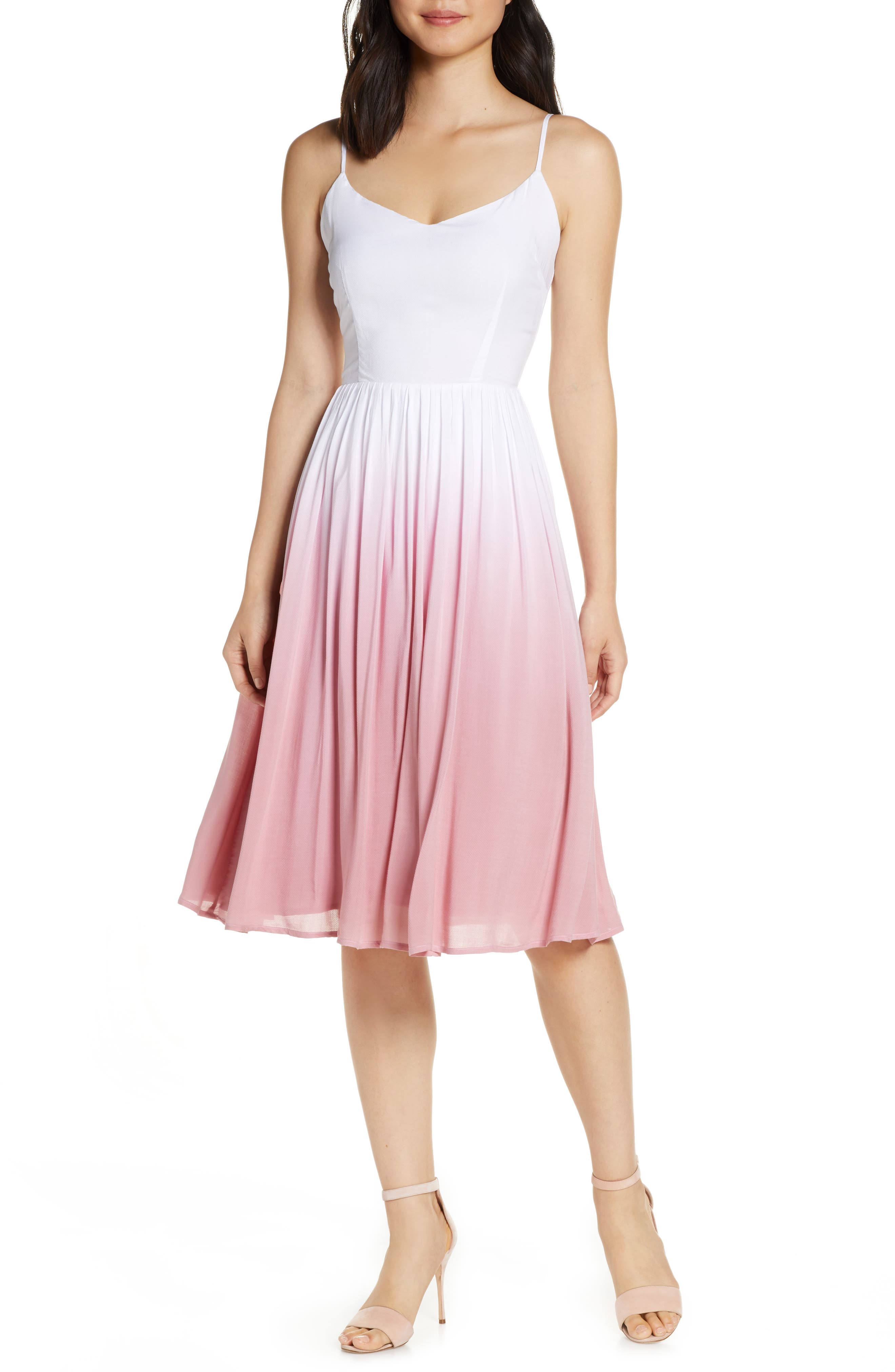 Bb Dakota Sunset Dip Dye Sundress, Pink