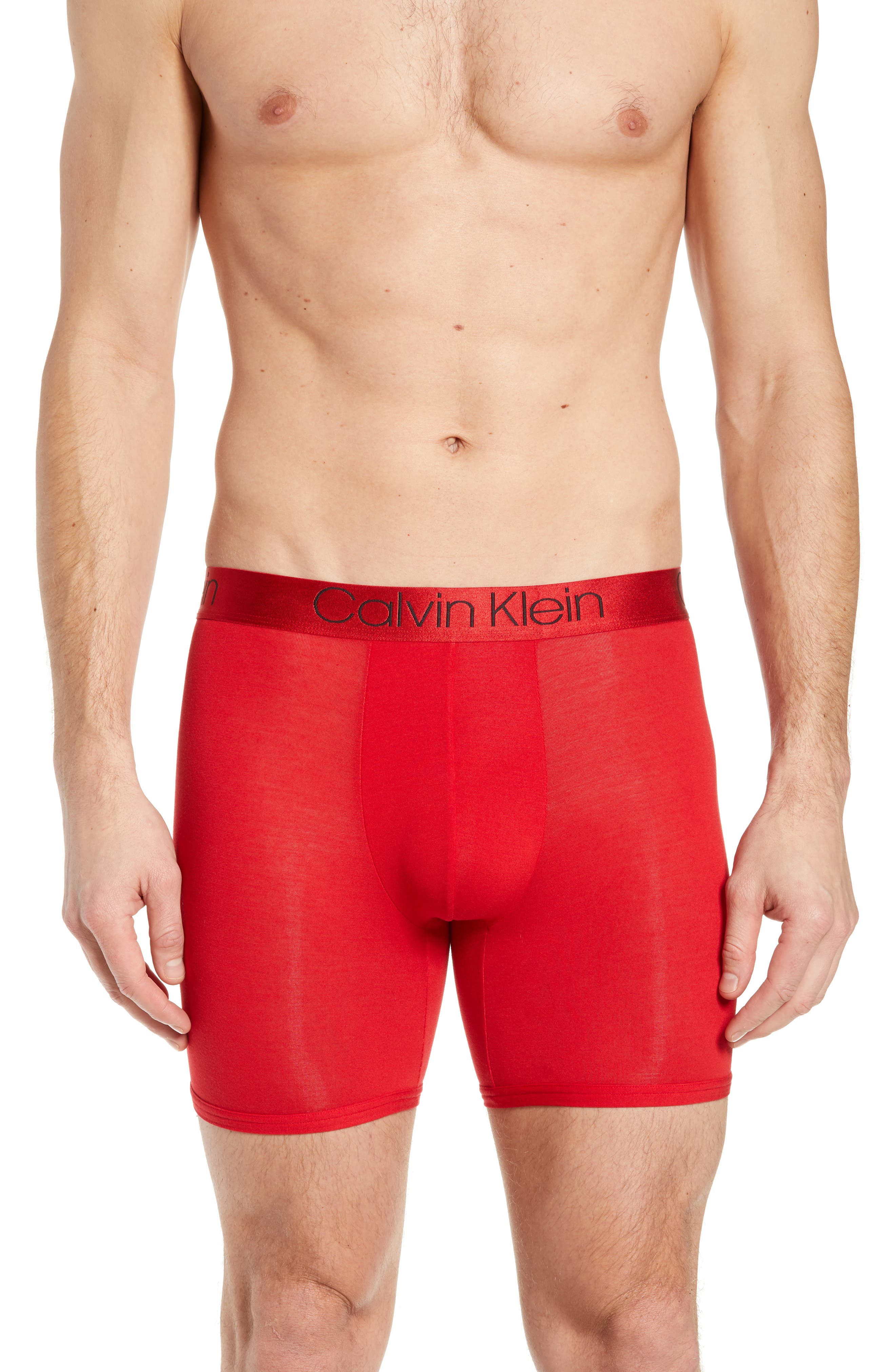 red and black calvin klein boxers