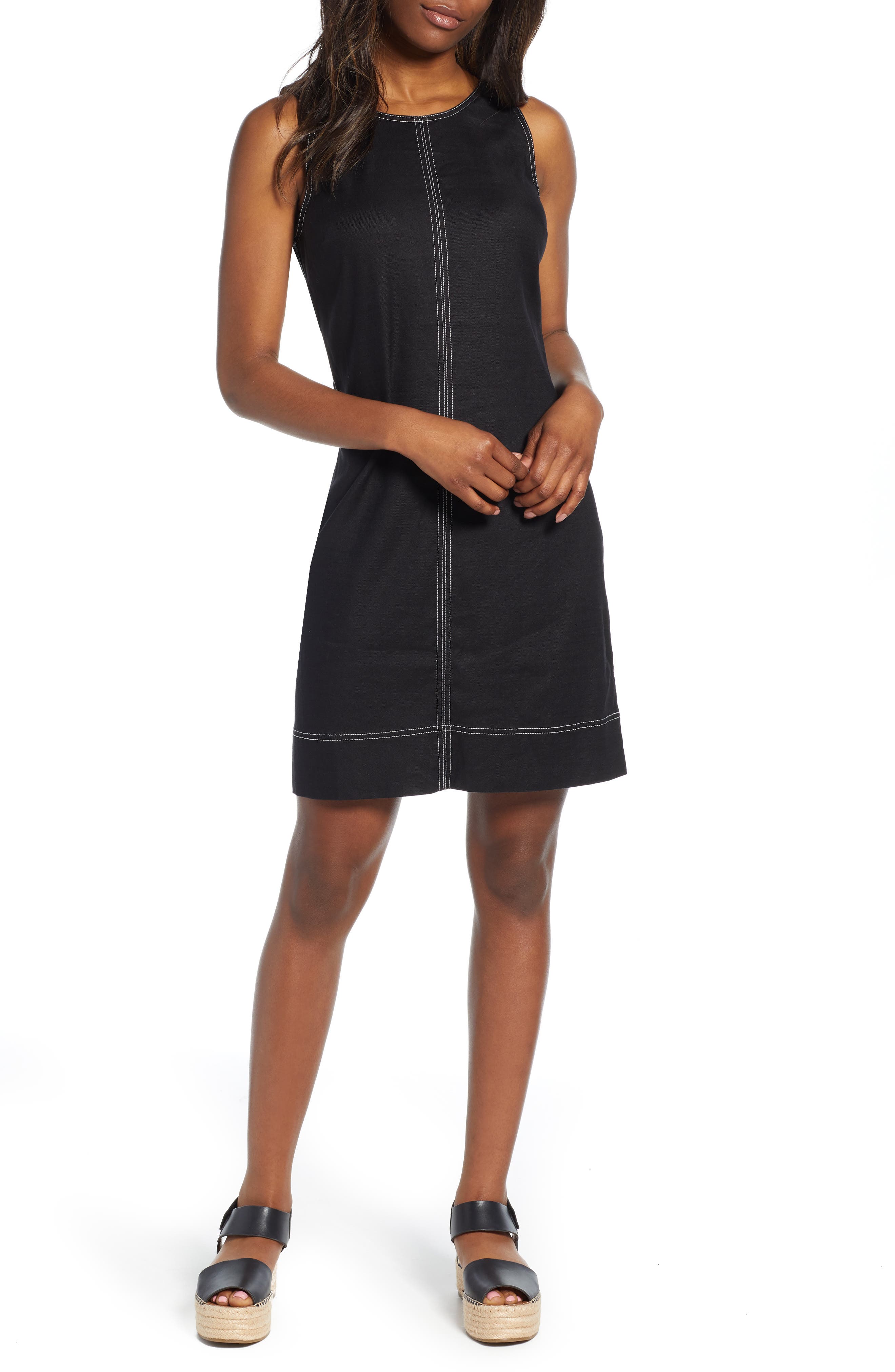 Tommy Bahama Palm-A-Dora Sleeveless Sheath Dress, Black