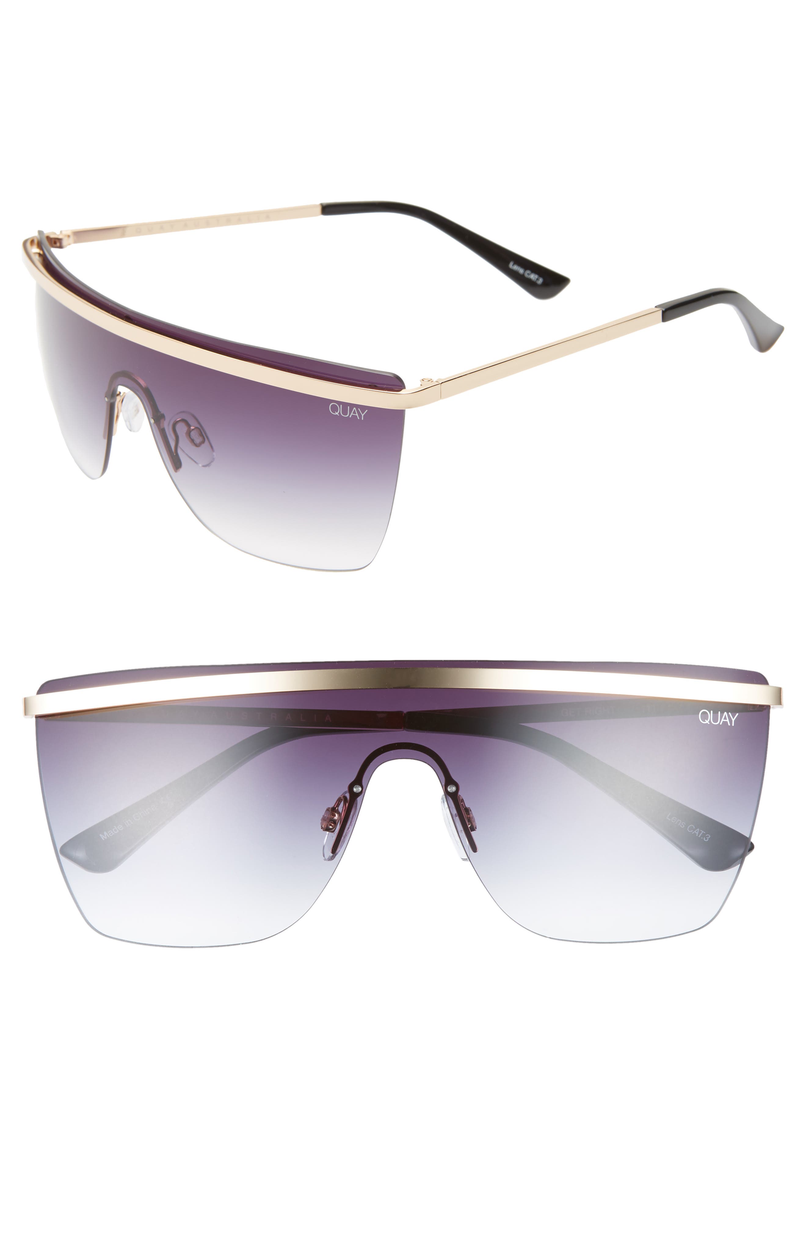 Quay Australia x JLO Get Right 54mm Flat Top Shield Sunglasses Nordstrom