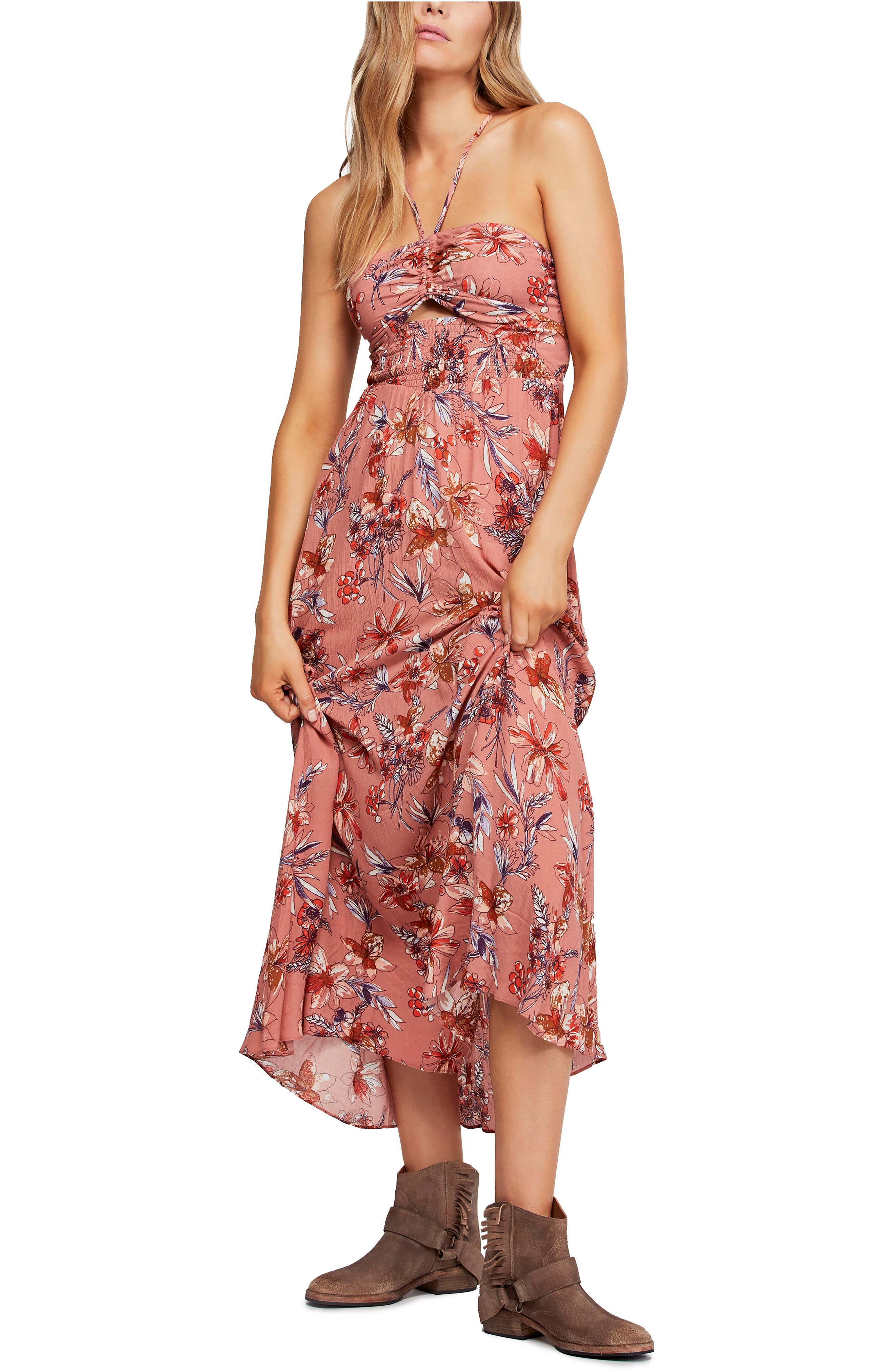 Free People One Step Ahead Maxi Dress, Pink