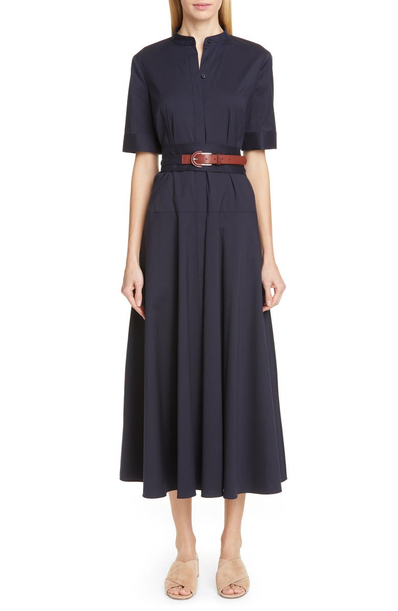 Lafayette 148 Dresses AUGUSTINA BELTED MIDI DRESS