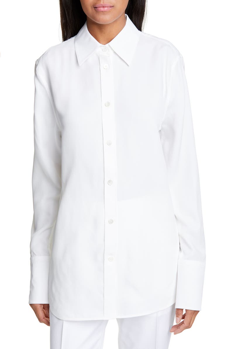 Helmut Lang T-shirts POINT COLLAR LONGLINE SHIRT