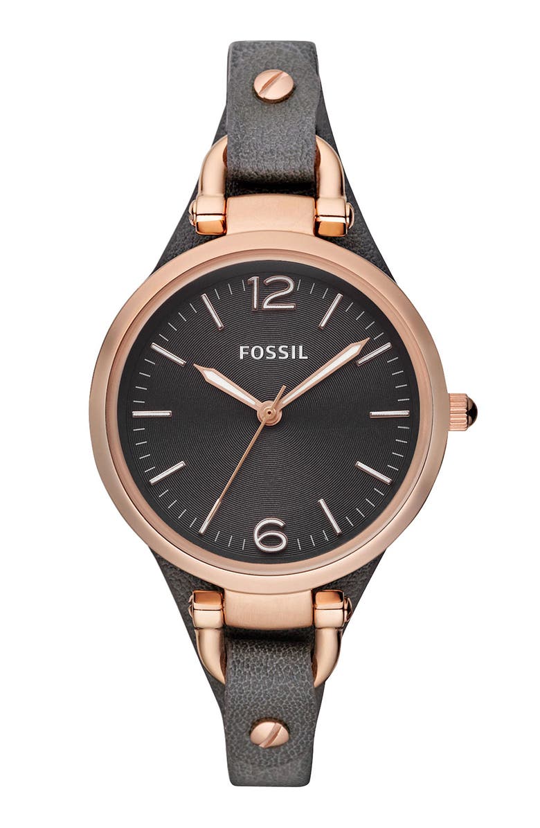 Fossil 'Georgia' Leather Strap Watch, 32mm | Nordstrom
