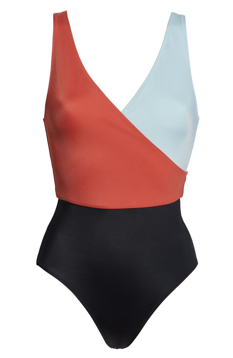 Shop Solid & Striped Ballerina One Piece Swimsuit In Sky Shop Solid & Striped Ballerina One Piece Swimsuit In Sky