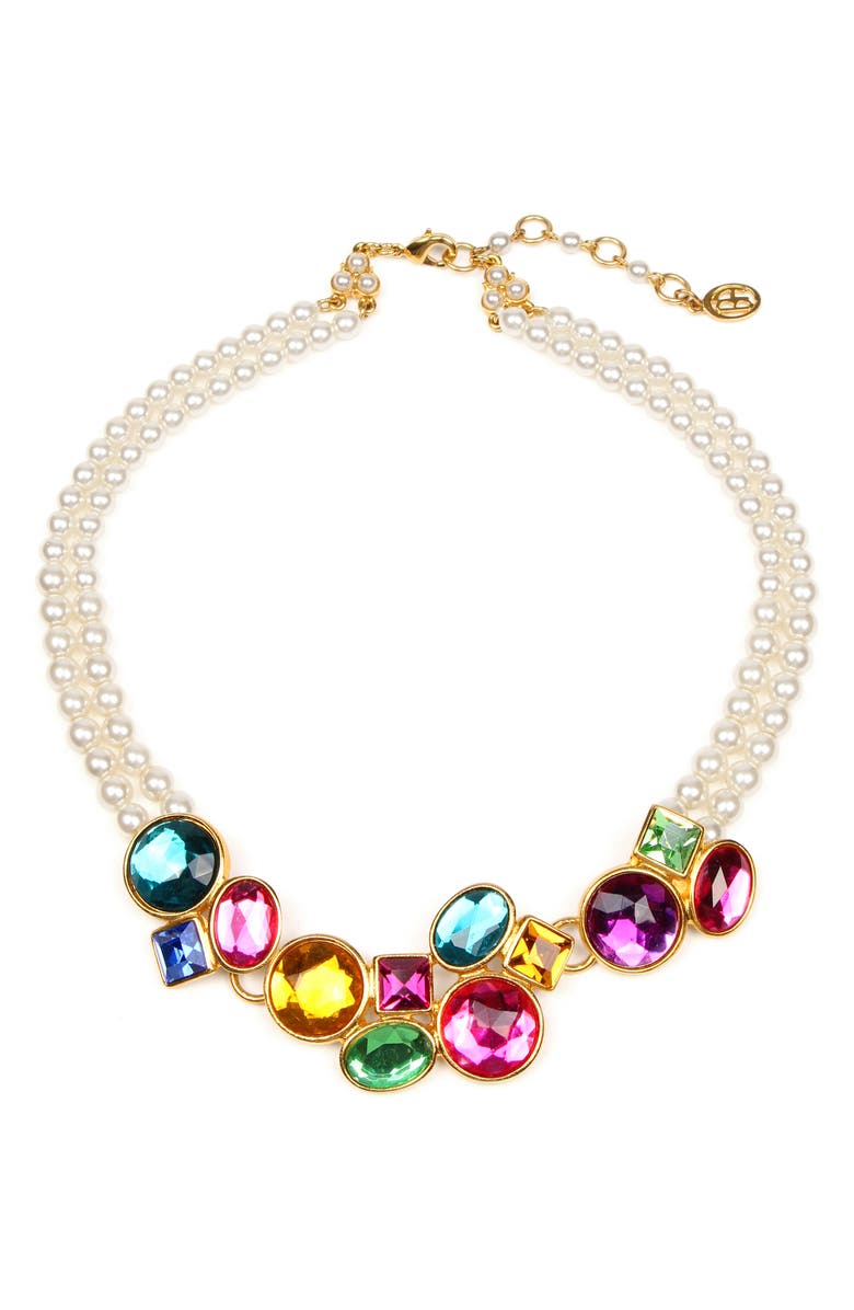 Ben-Amun Multicolor Crystal & Imitation Pearl Necklace | Nordstrom