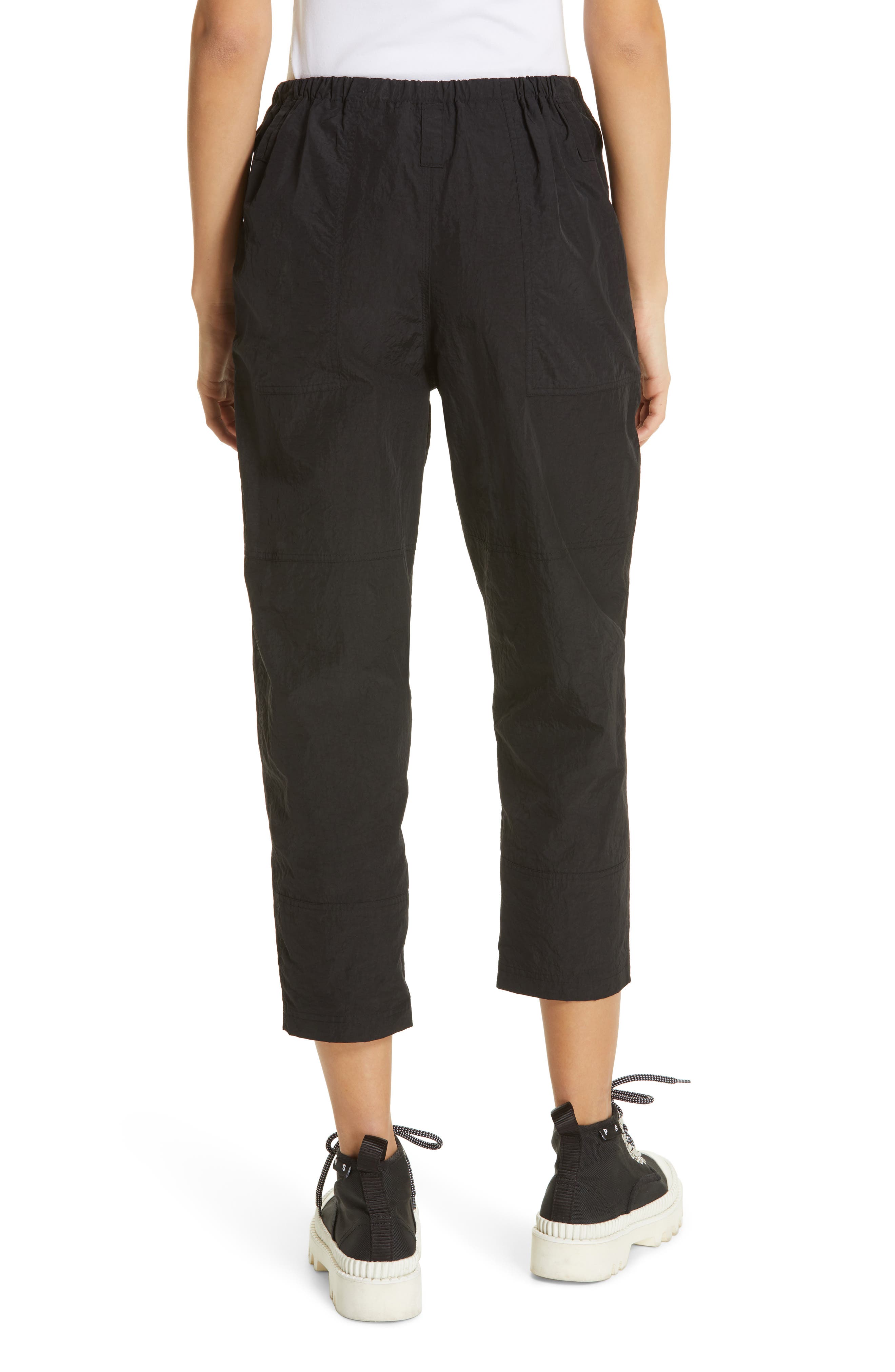 parachute hammered technical track pants in black