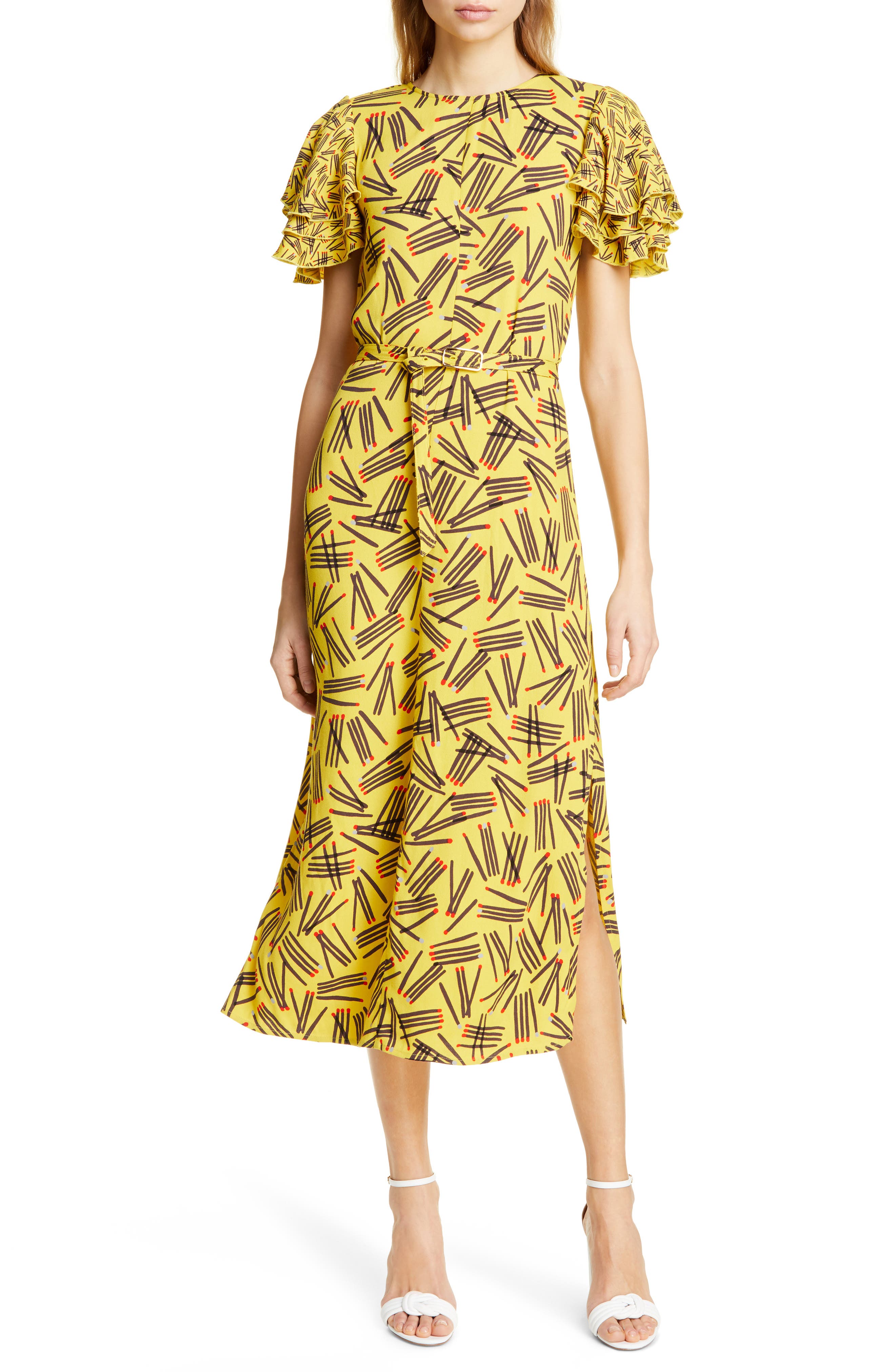 Kate Spade New York Matches Midi Dress, Yellow