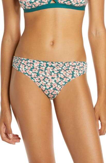 Madewell Jersey Thong In Animal Floral