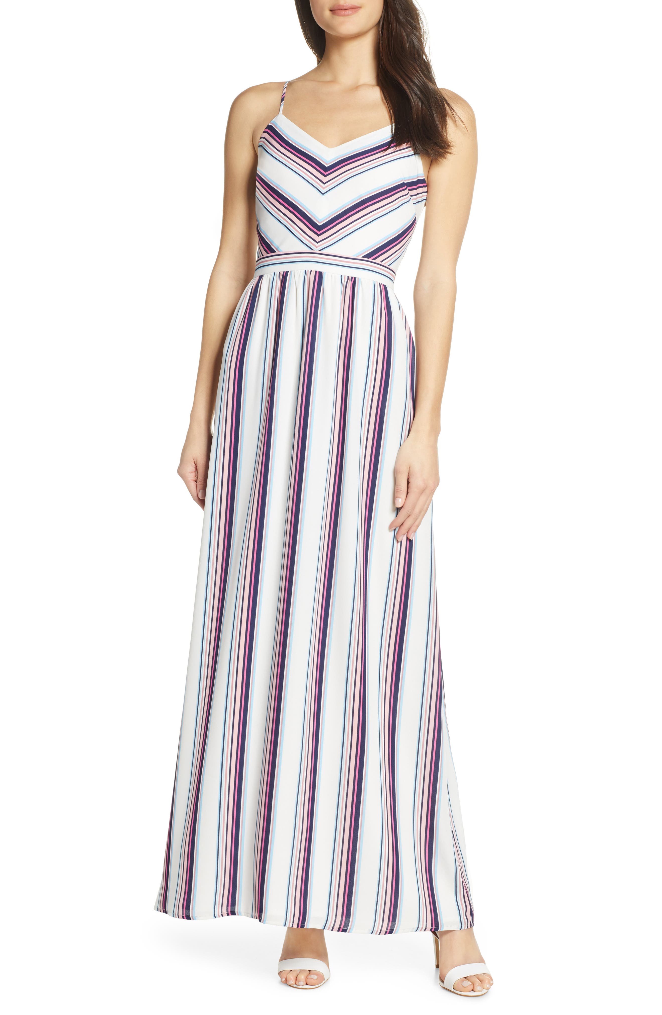 Petite Charles Henry Cami Maxi Dress, Blue
