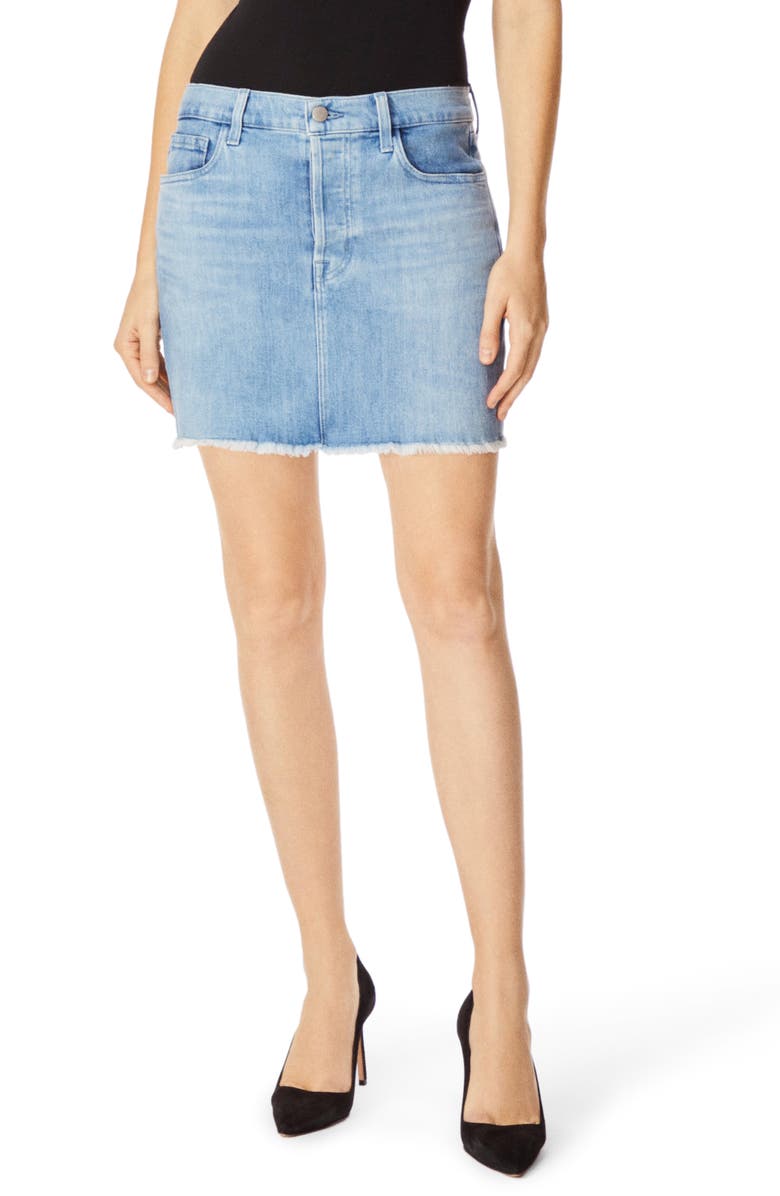 J Brand Skirts BONNY MID RISE DENIM MINISKIRT