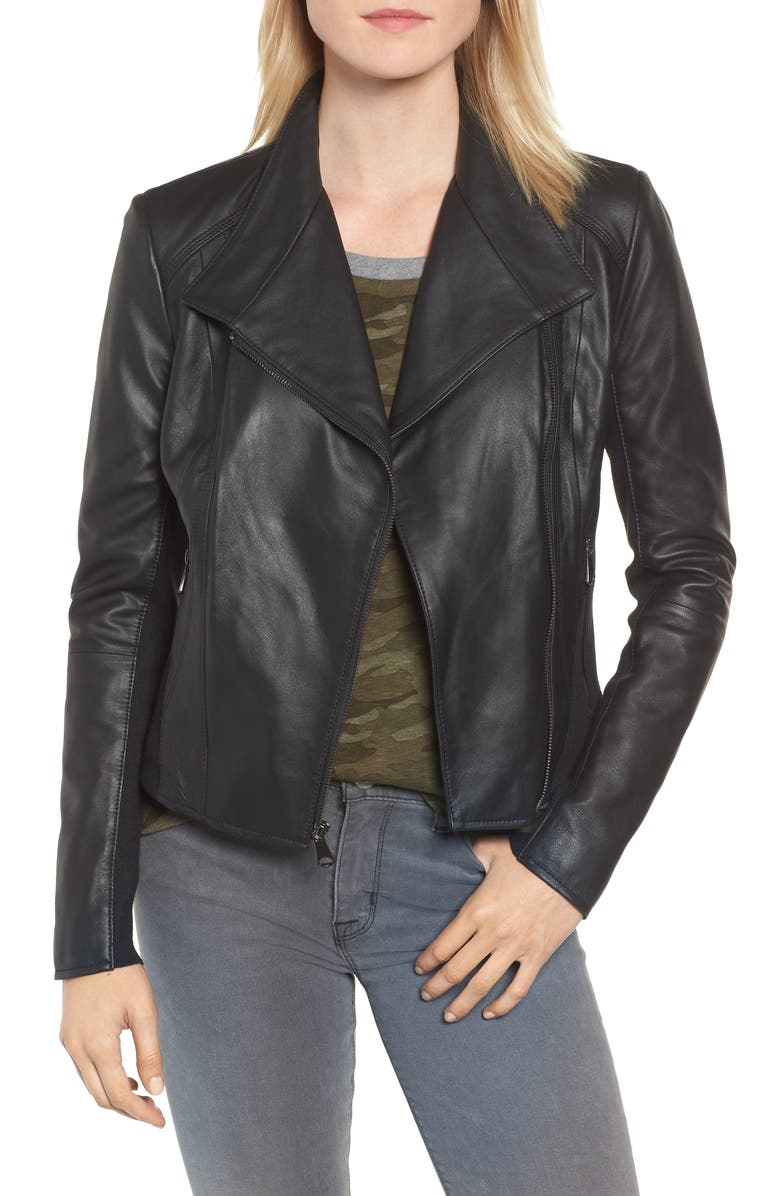 Marc New York by Andrew Marc Felix Stand Collar Leather Jacket | Nordstrom