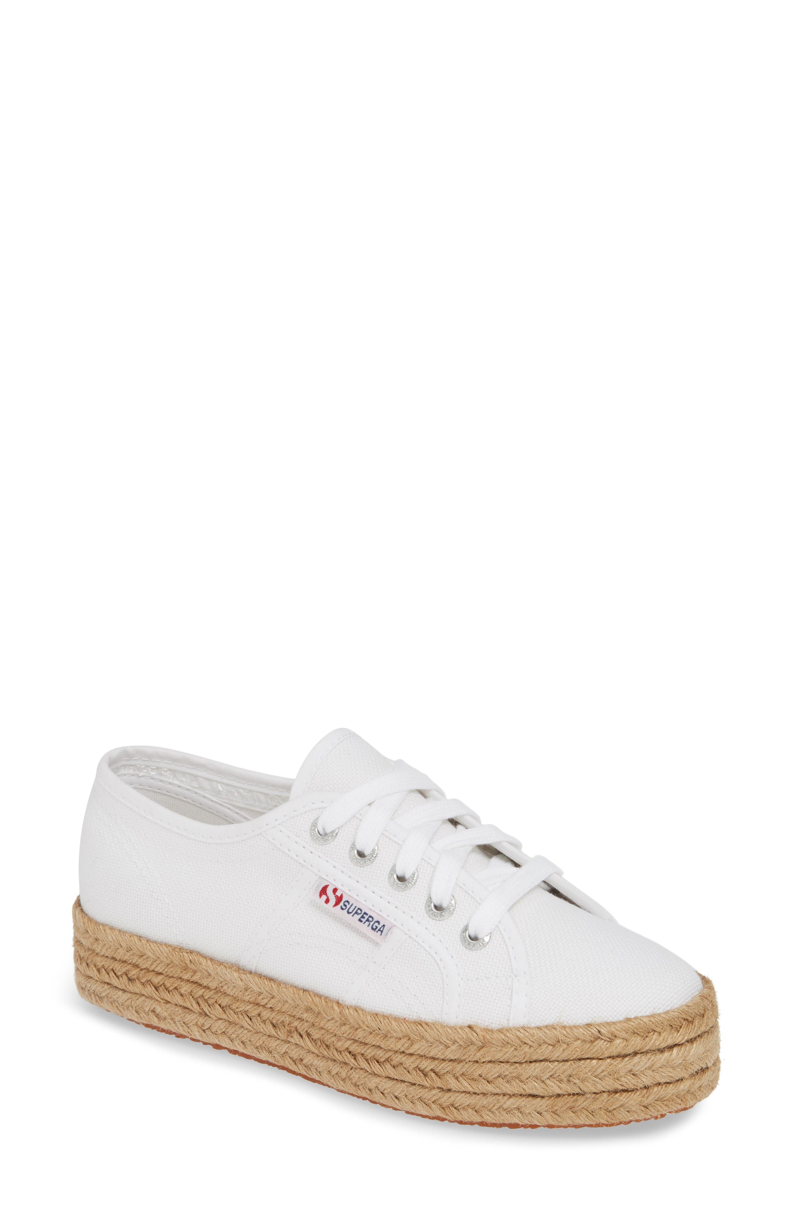SUPERGA 2730 Cotropew Espadrille Platform Sneaker, Main, color, WHITE