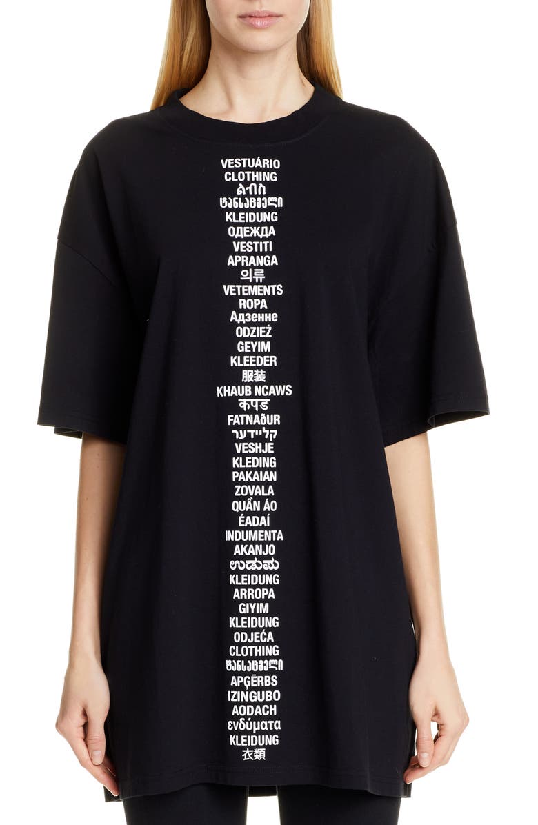 Vetements Tops TRANSLATION OVERSIZED TEE