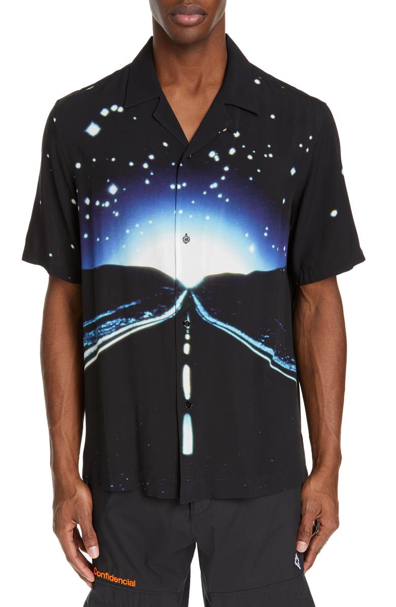 Marcelo Burlon County Of Milan T-shirts CLOSE ENCOUNTERS ALL OVER HIGHWAY CAMP SHIRT