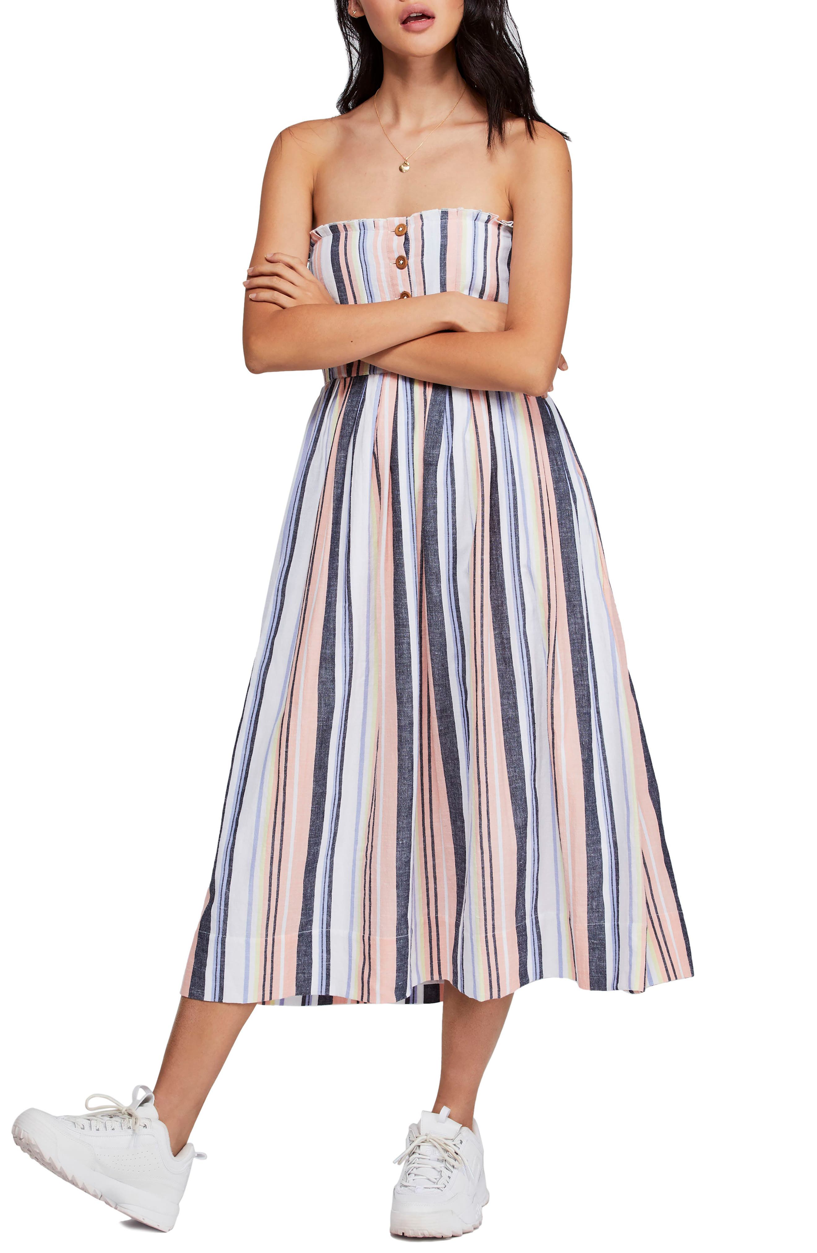 Free People Lilah Strapless Maxi Dress, Blue