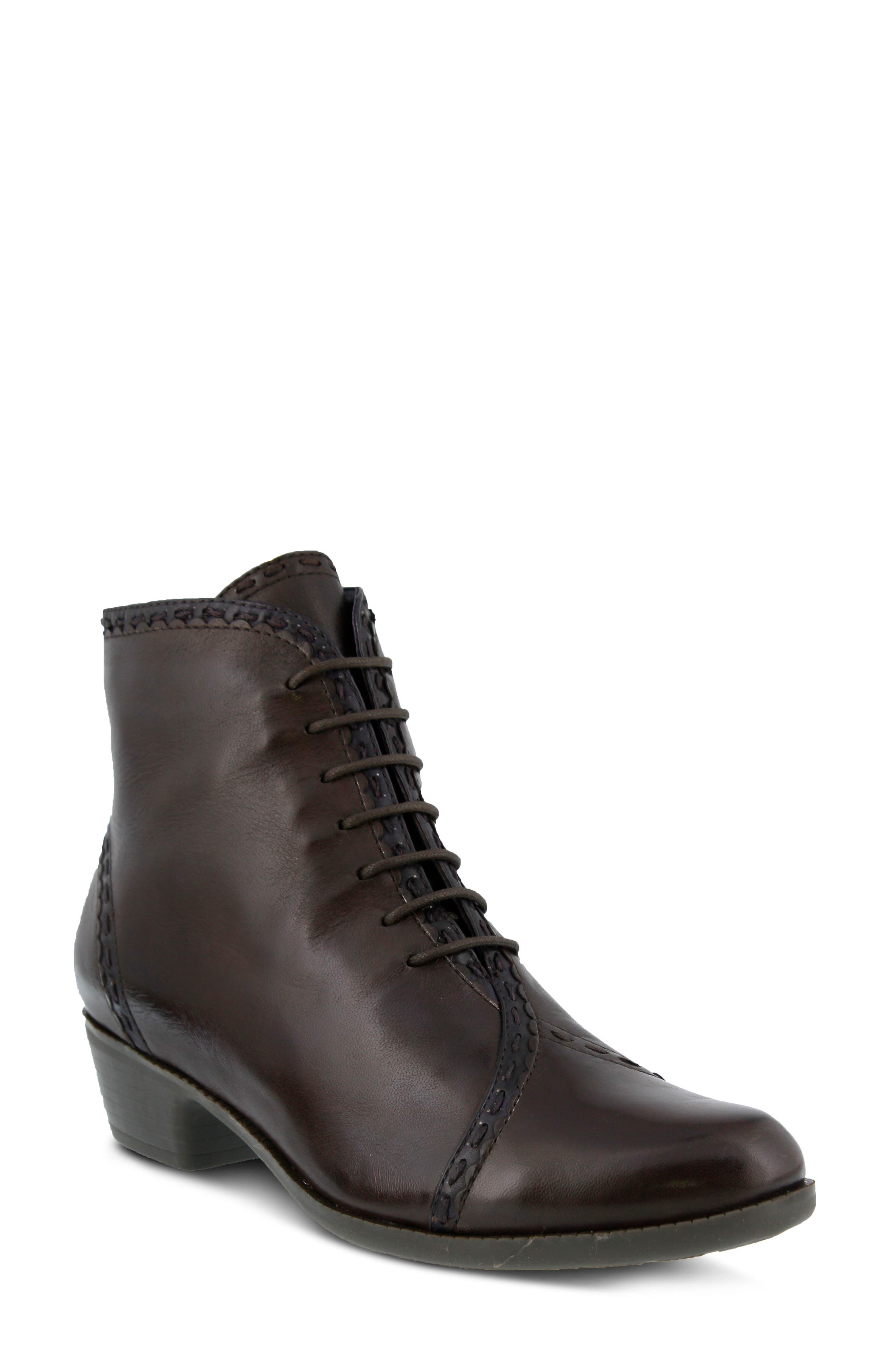 Spring Step Jaru Lace-Up Bootie, Brown
