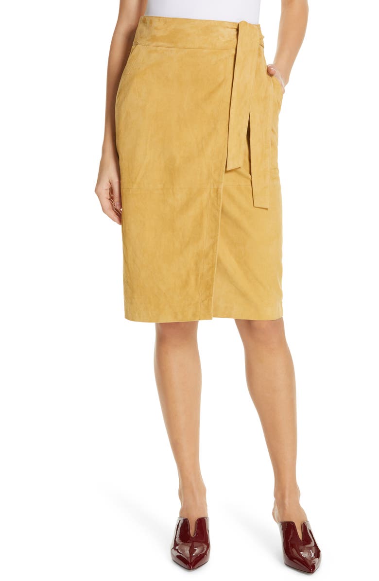 Ba&sh Skirts MALICA SUEDE WRAP SKIRT
