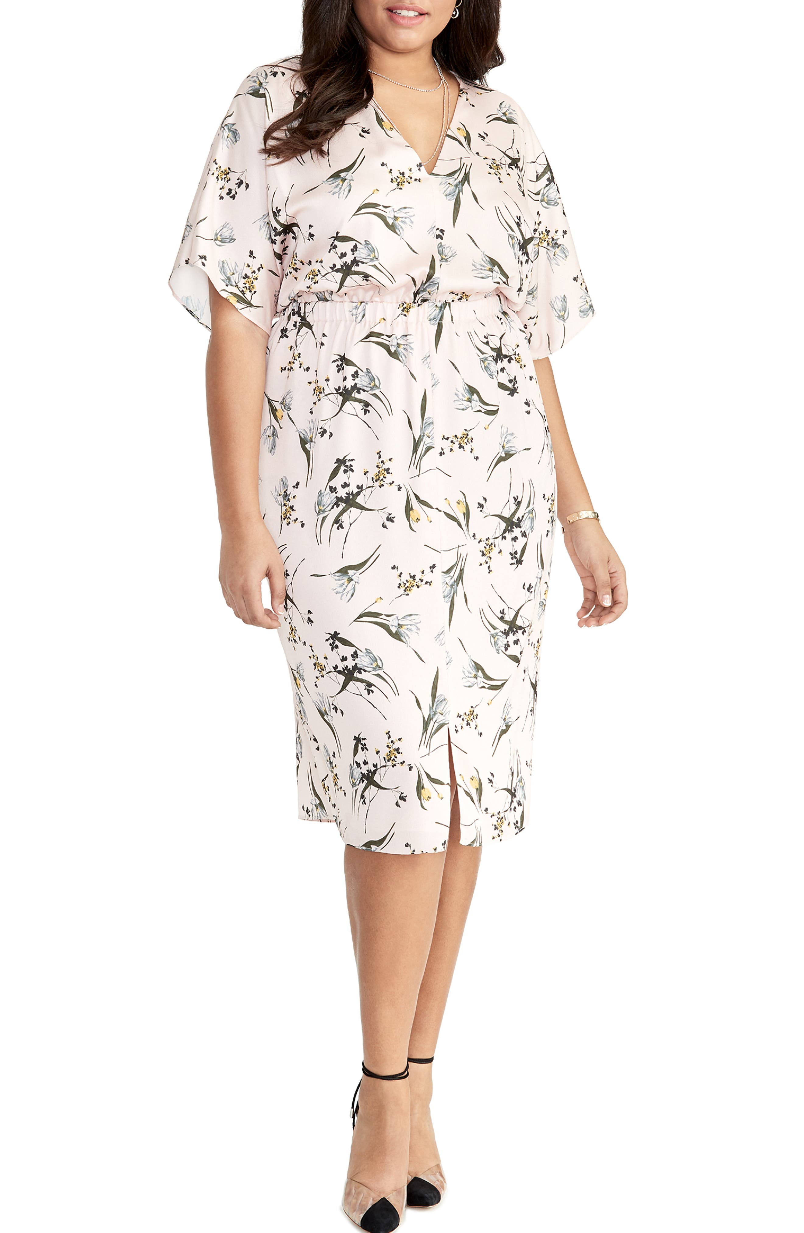 Plus Size Rachel Rachel Roy Cait Tea Rose Print Dress, Pink