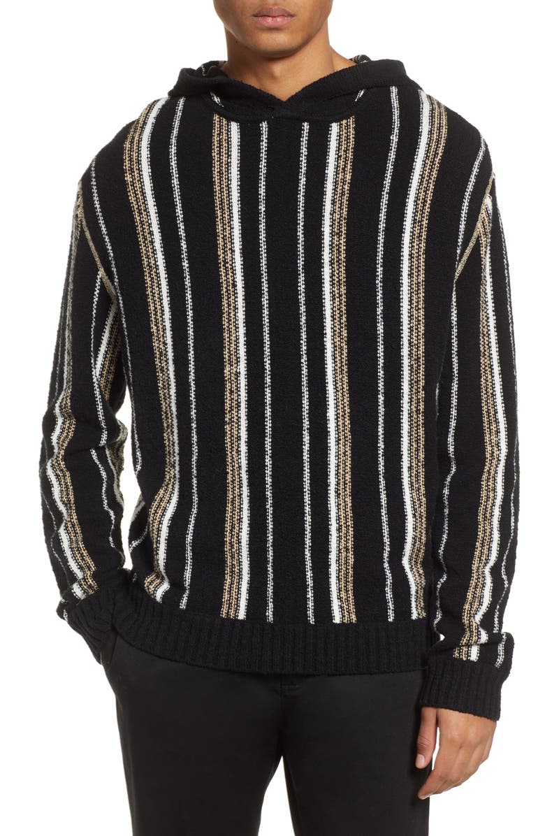 Atm Anthony Thomas Melillo Tops VERTICAL STRIPE HOODIE