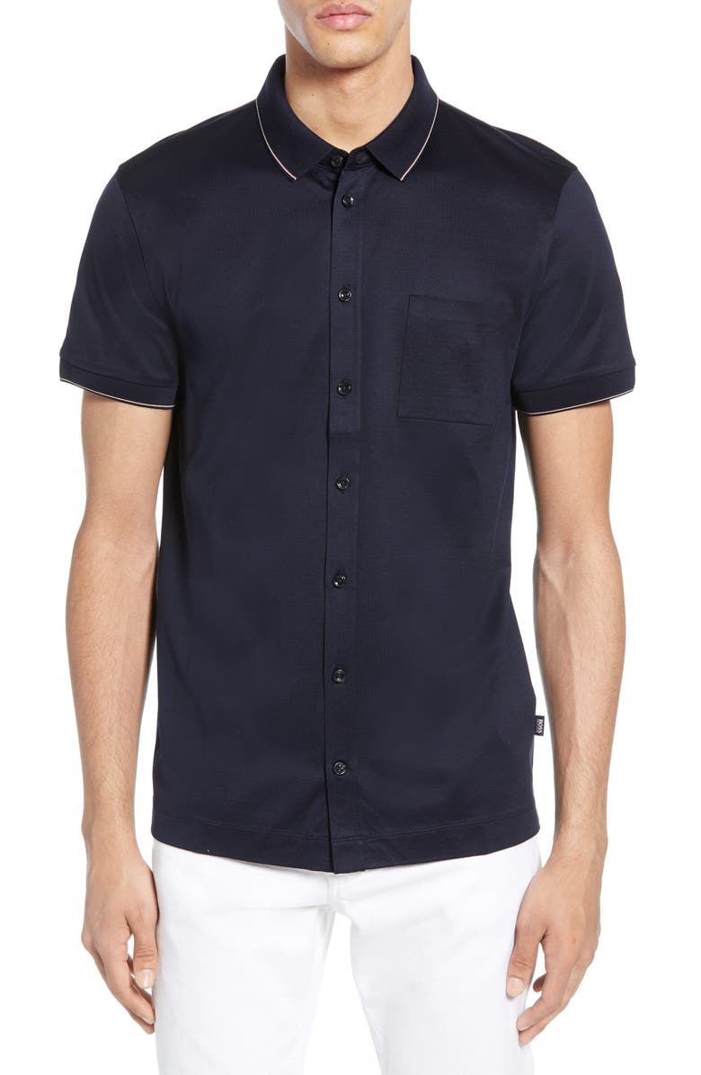 Boss Knits Puno Slim Fit Knit Shirt