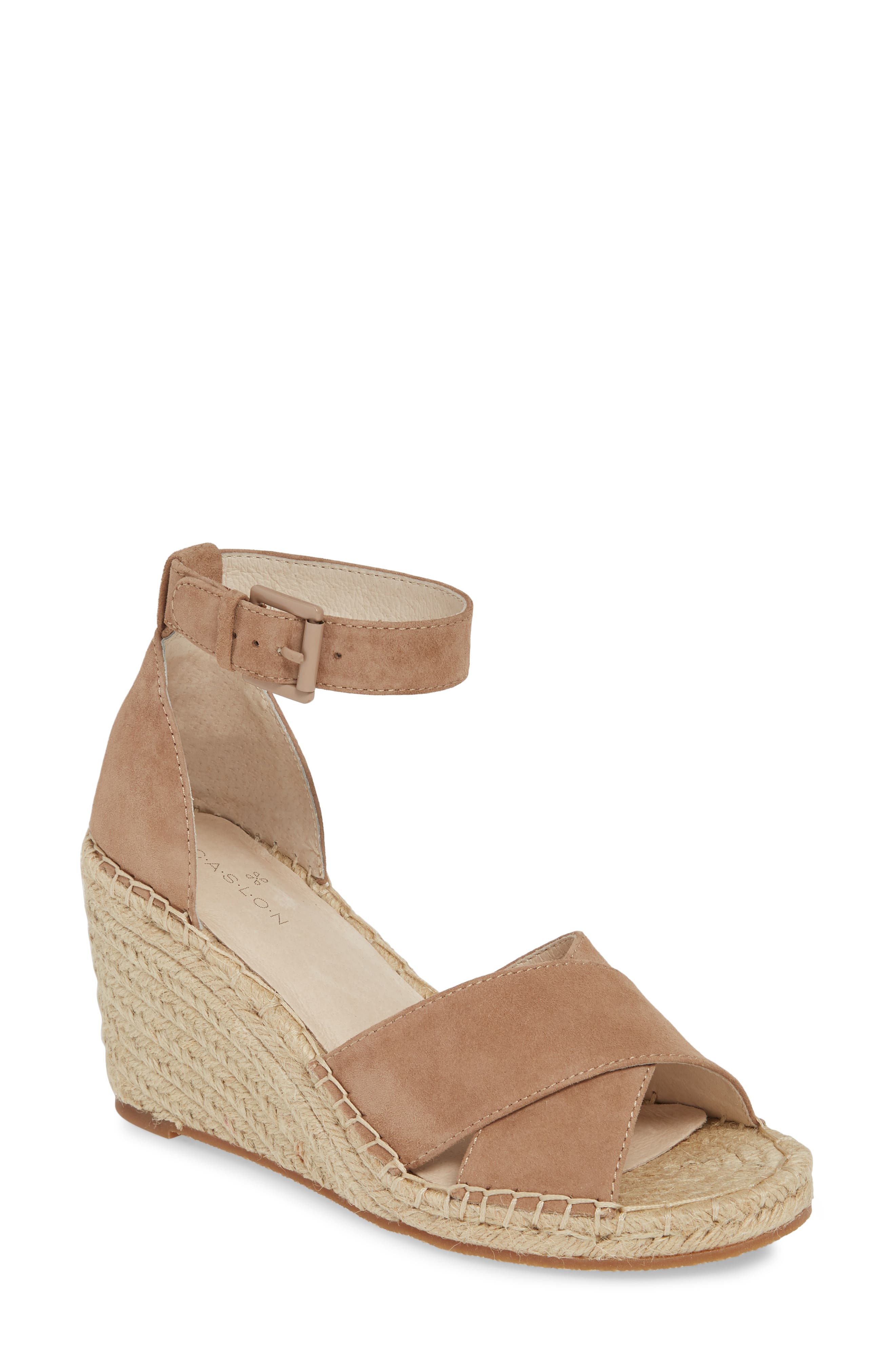 CASLON<SUP>Â®</SUP> Shiloh Espadrille Sandal, Main, color, TAUPE SUEDE