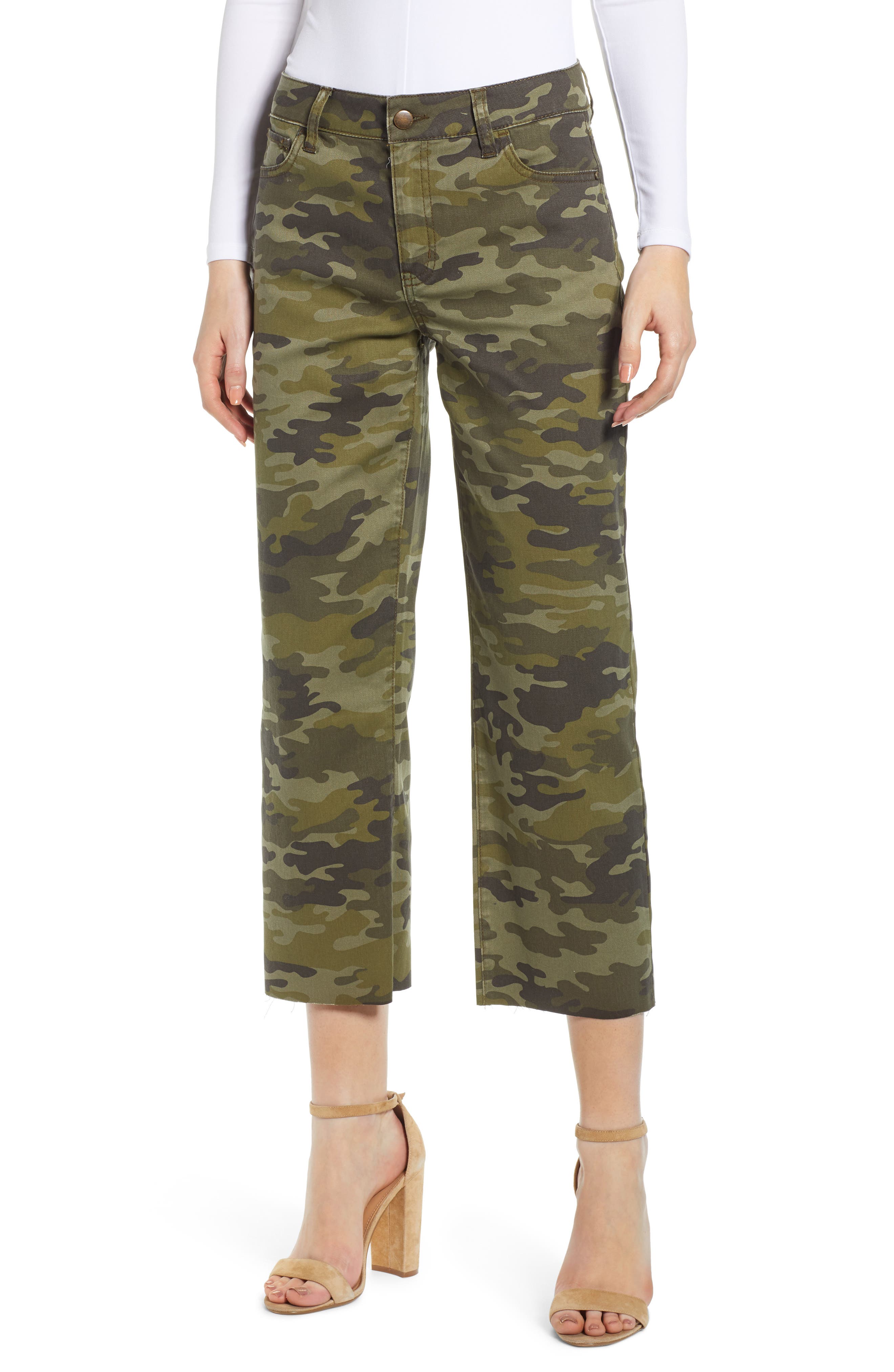 Tinsel Camouflage Wide Leg Crop Pants Nordstrom