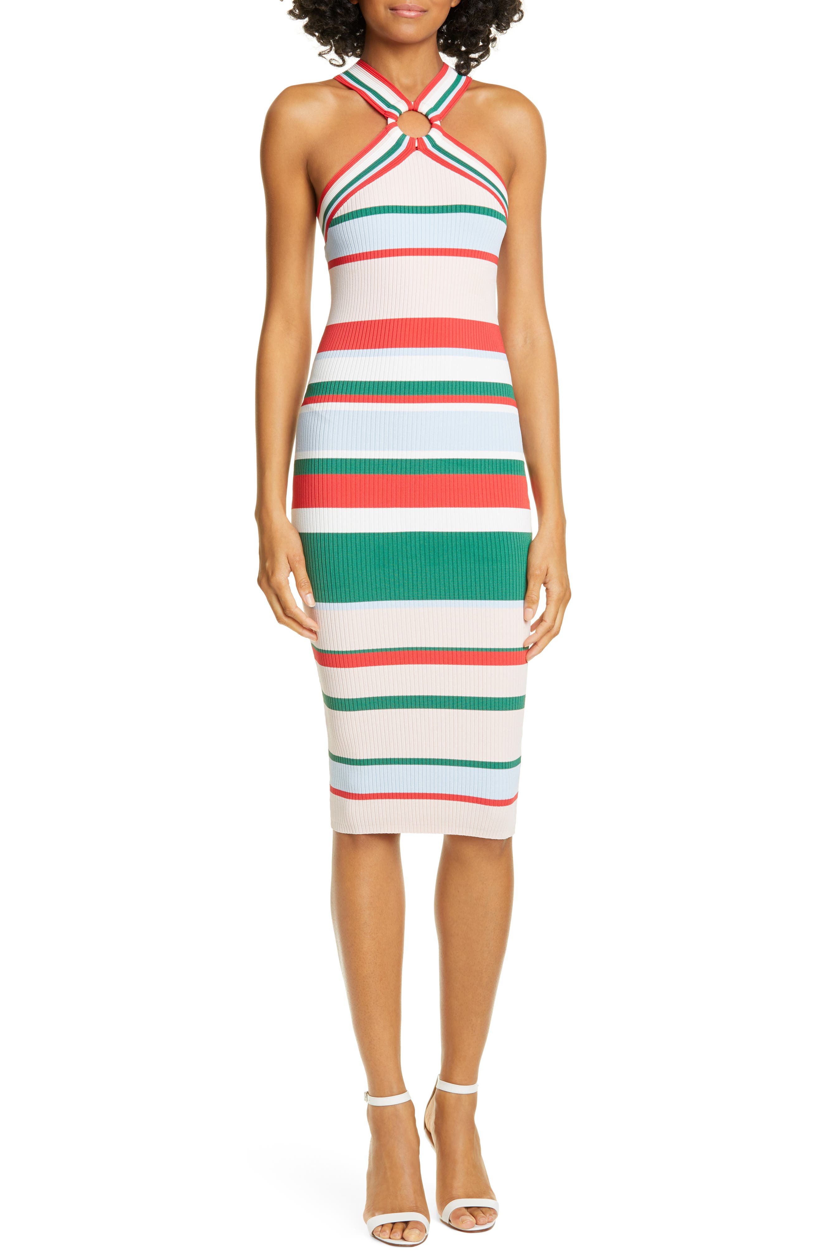 Ted Baker London Iyndiaa Tutti Frutti Body-Con Sweater Dress, White