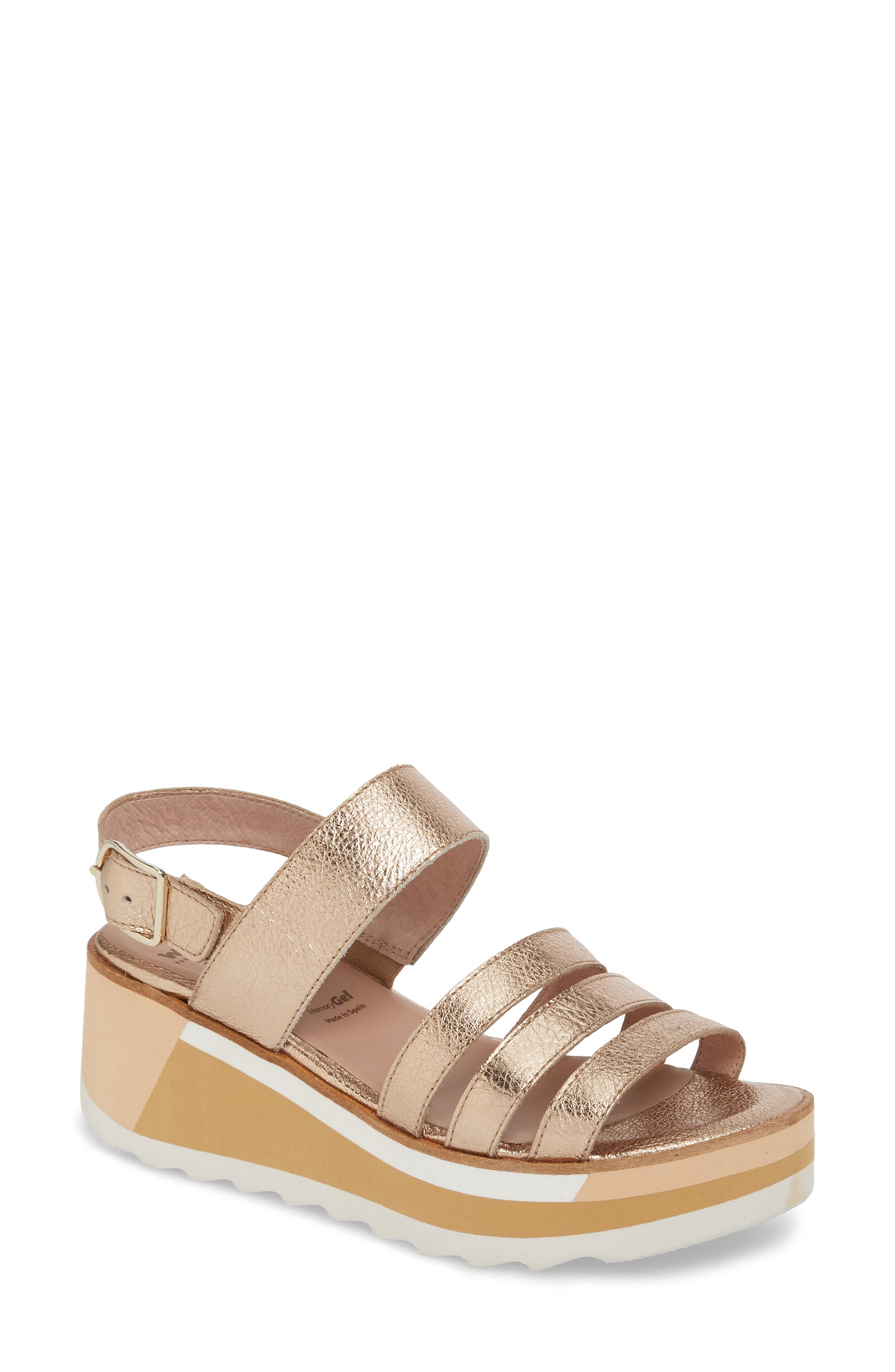 Wonders Slingback Wedge Sandal - Grey