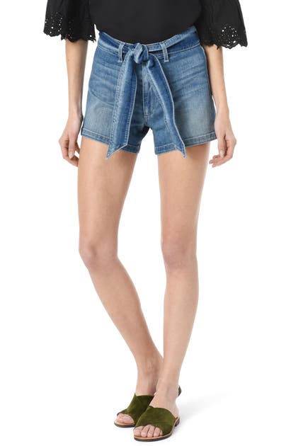 Joe's Shorts BELTED HIGH WAIST DENIM SHORTS