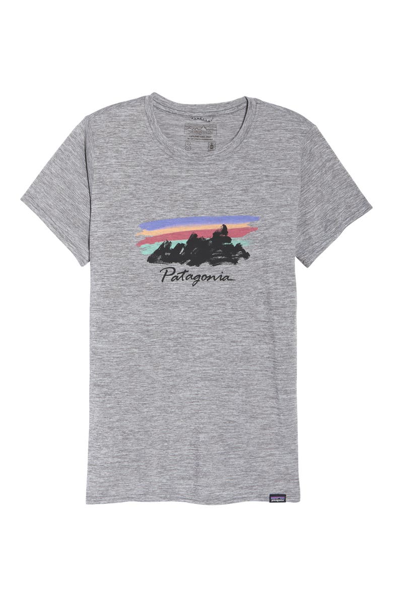 Patagonia Capilene Daily Graphic Tee In Freehand Fitzroy Grey