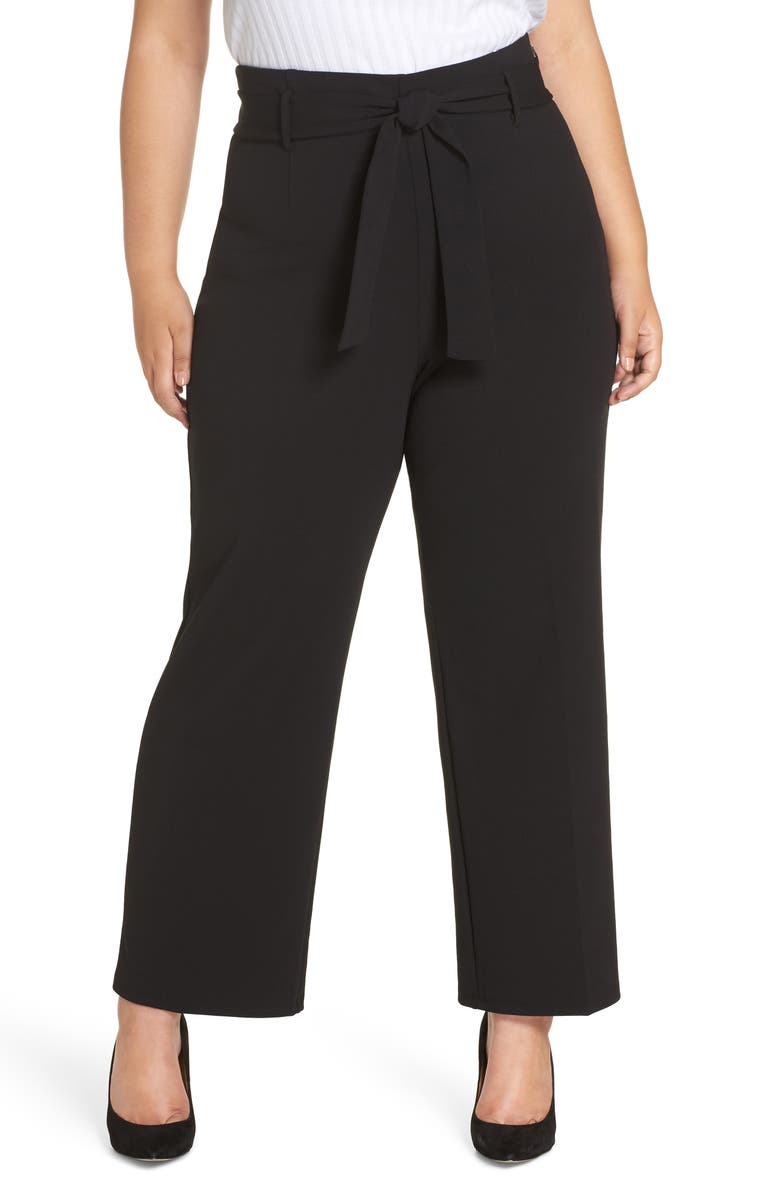 Leith High Waist Belted Pants (Plus Size) | Nordstrom