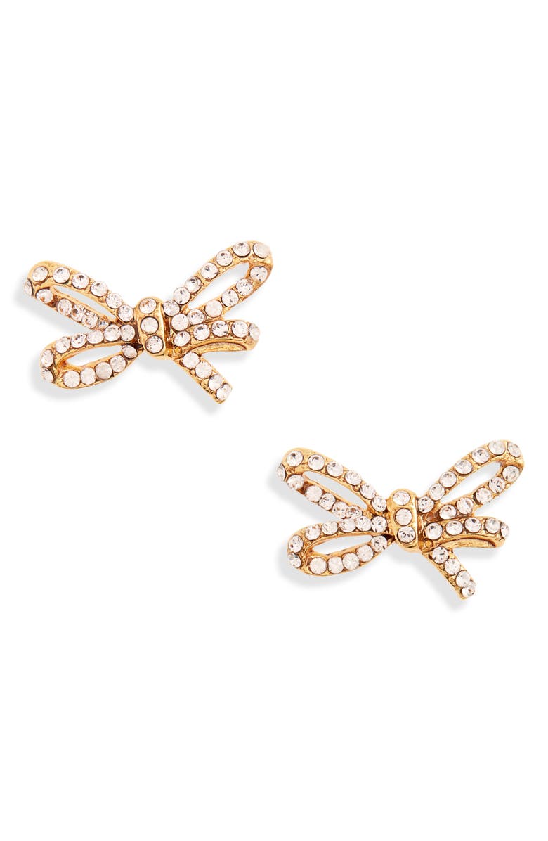 Oscar de la Renta Crystal Mini Bow Earrings | Nordstrom