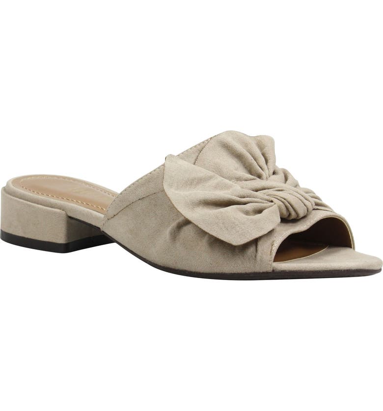 J. RENEÃ Sattuck Slide Sandal, Main, color, DARK BEIGE FABRIC