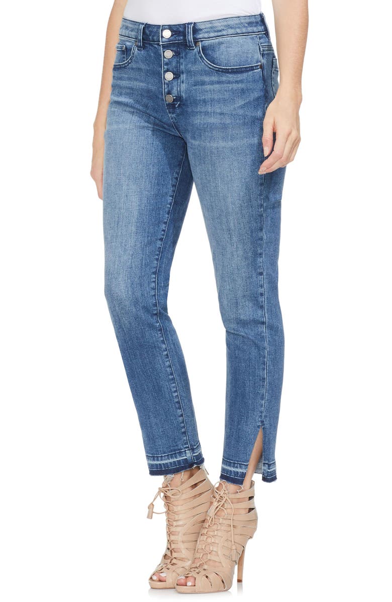 Vince Camuto Jeans HIGH WAIST BUTTON FLY SKINNY ANKLE JEANS