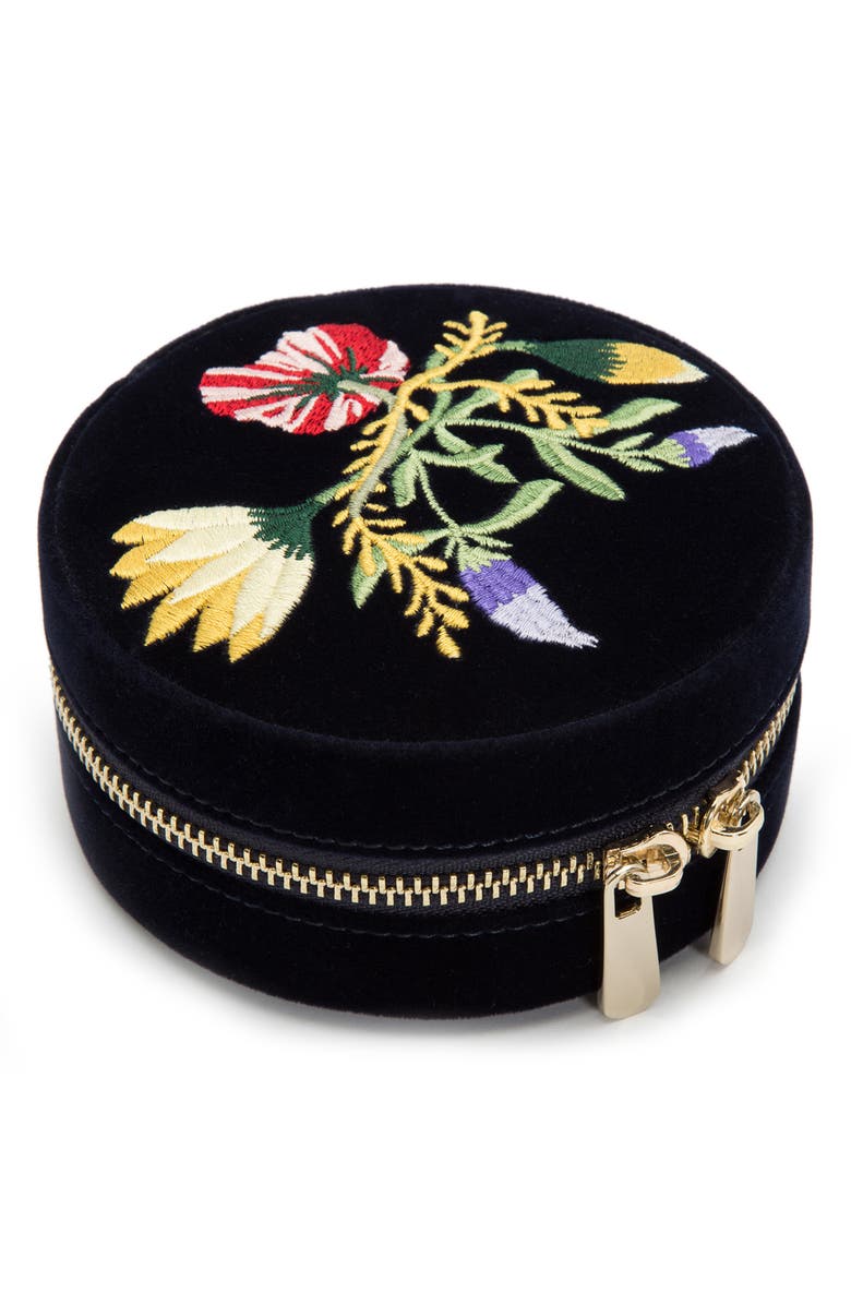 Wolf Zoe Round Travel Case - Blue In Indigo